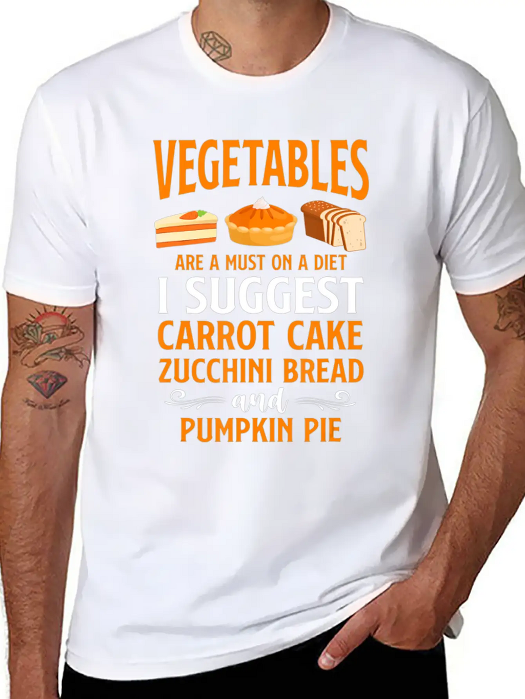 Bake Baking Cake Pie Vegetables Vegetarian Vegan Unisex Casual T-Shirt – Clean Design For Daily Comfort