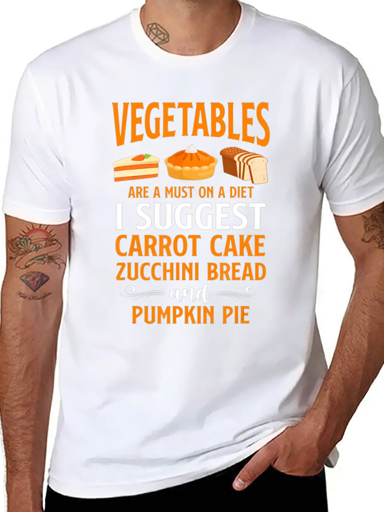 Bake Baking Cake Pie Vegetables Vegetarian Vegan Unisex Casual T-Shirt – Clean Design For Daily Comfort