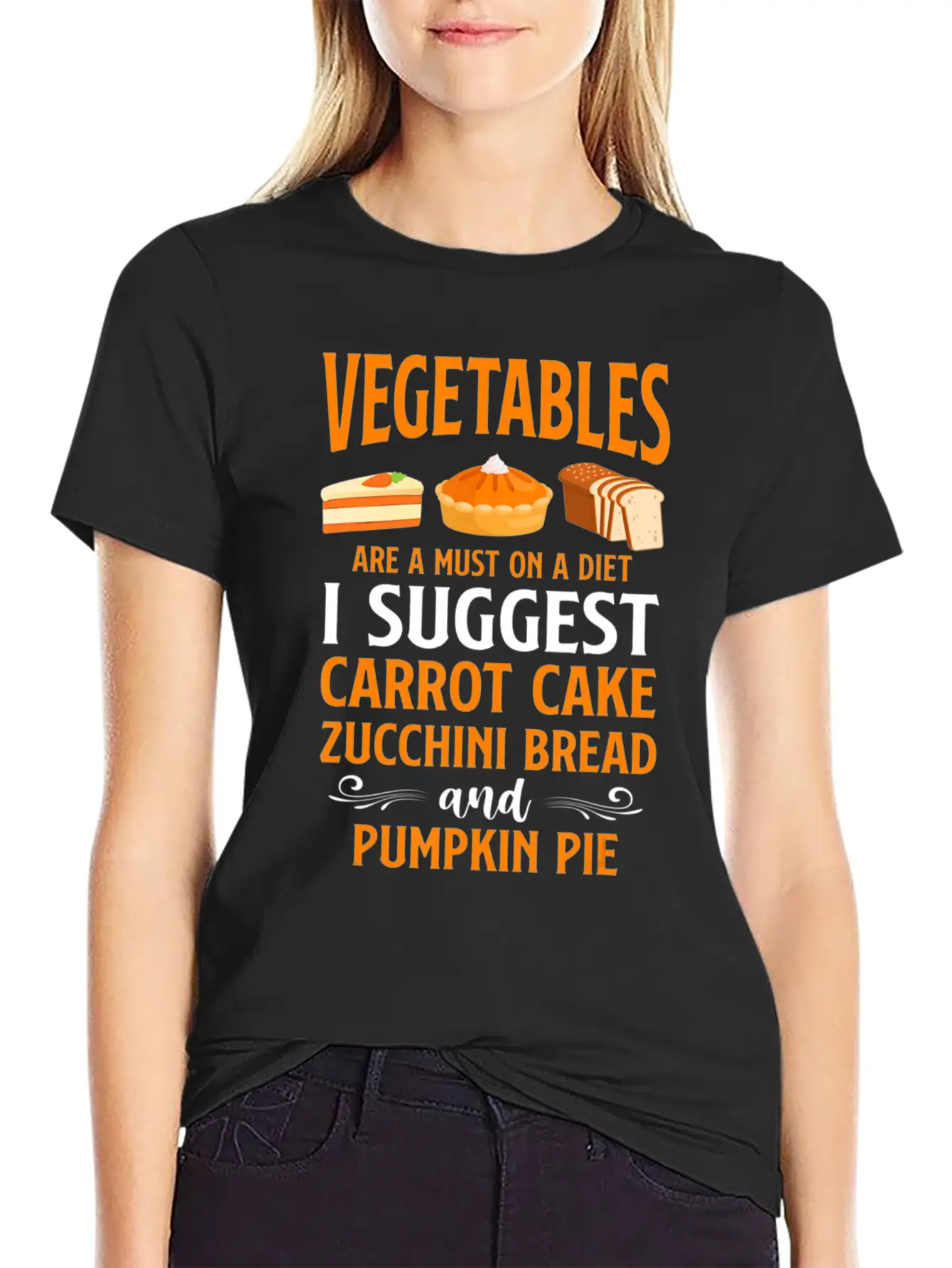 Bake Baking Cake Pie Vegetables Vegetarian Vegan Unisex Casual T-Shirt – Clean Design For Daily Comfort