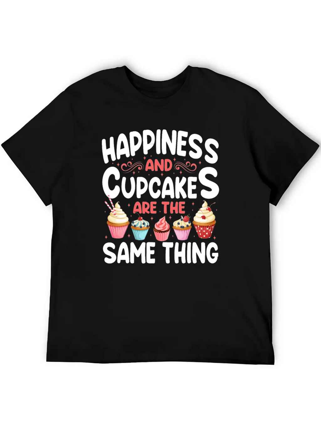 Bake Baking Cupcake Happiness And Unisex Casual T-Shirt – Clean Design For Daily Comfort