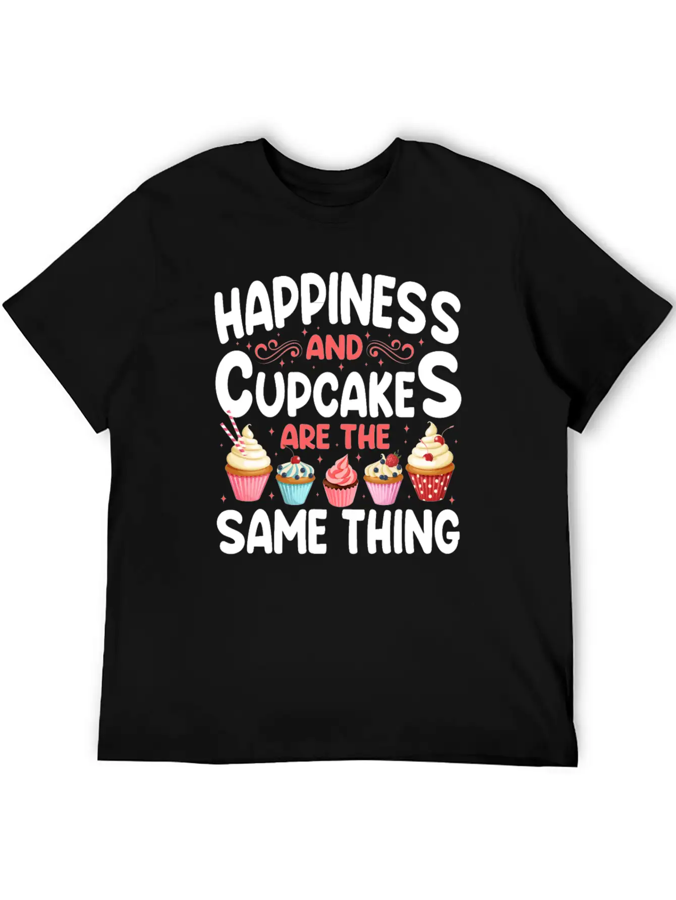Bake Baking Cupcake Happiness And Unisex Casual T-Shirt – Clean Design For Daily Comfort