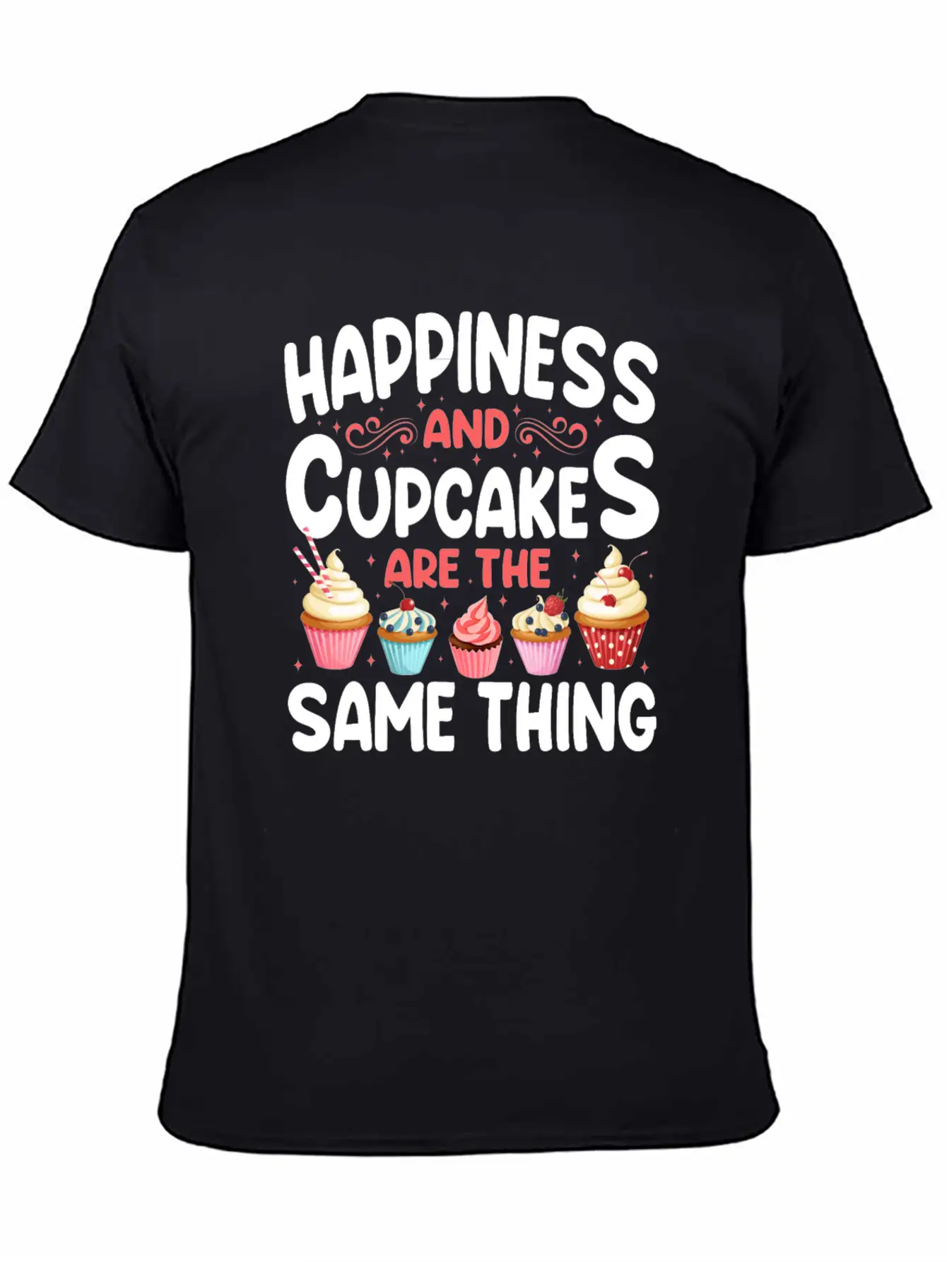 Bake Baking Cupcake Happiness And Unisex Casual T-Shirt – Clean Design For Daily Comfort