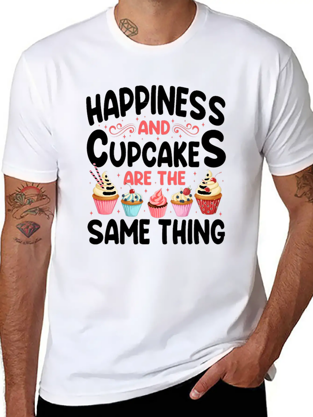 Bake Baking Cupcake Happiness And Unisex Casual T-Shirt – Clean Design For Daily Comfort
