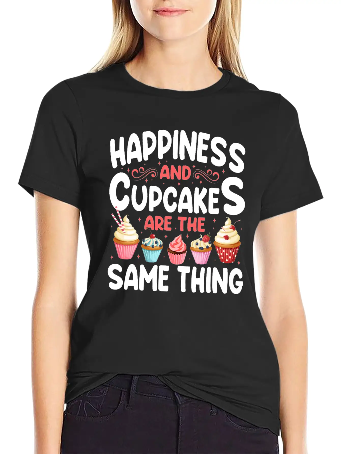 Bake Baking Cupcake Happiness And Unisex Casual T-Shirt – Clean Design For Daily Comfort