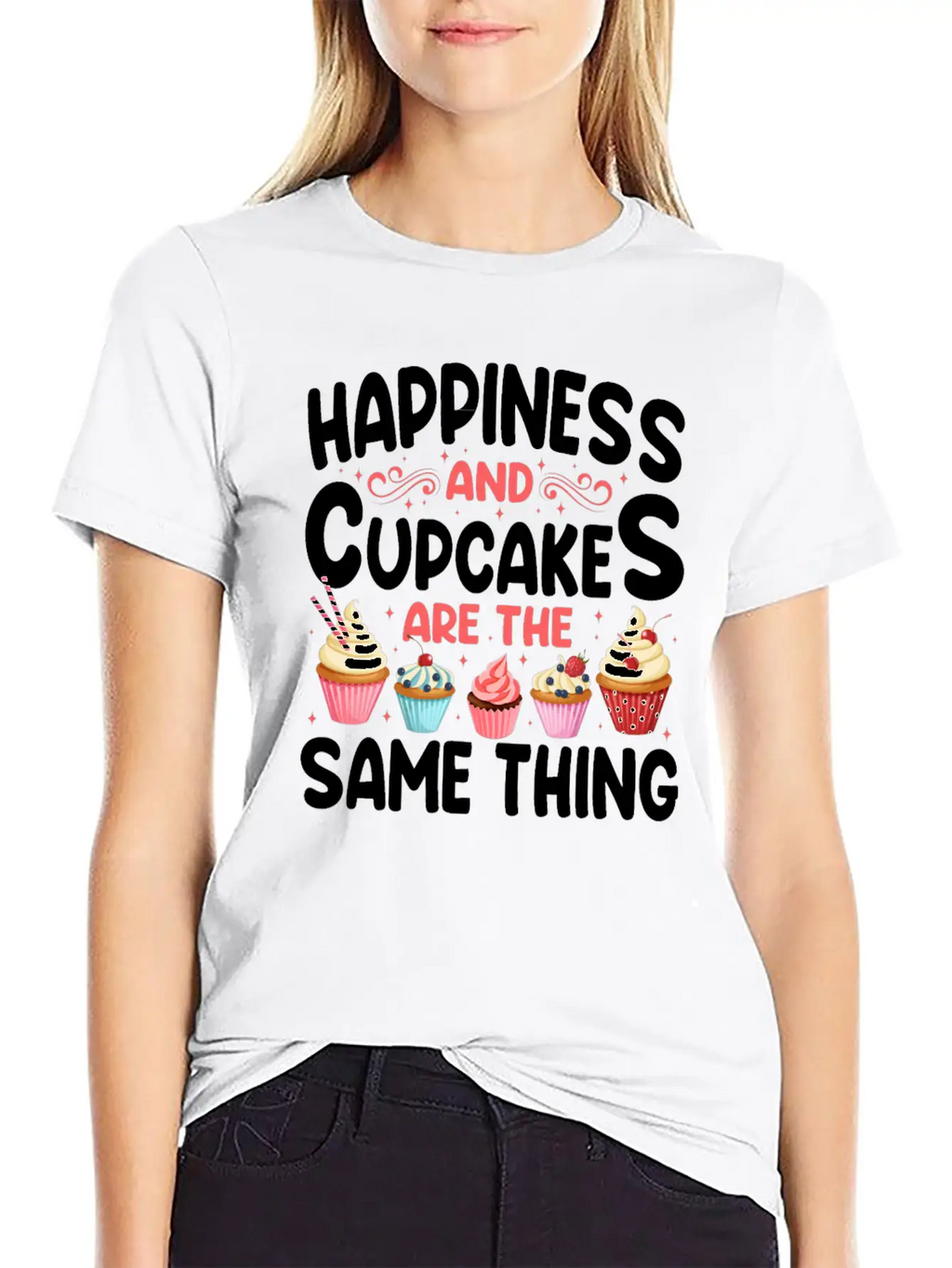 Bake Baking Cupcake Happiness And Unisex Casual T-Shirt – Clean Design For Daily Comfort