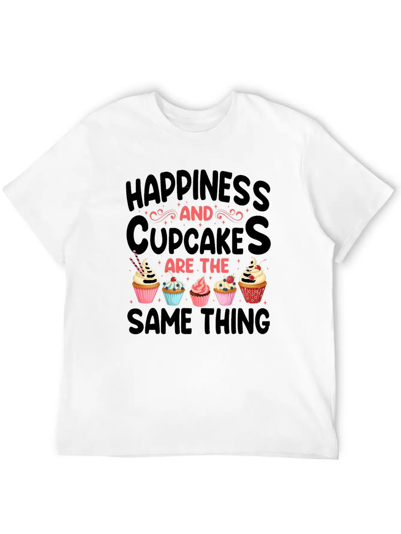 Bake Baking Cupcake Happiness And Unisex Casual T-Shirt – Clean Design For Daily Comfort