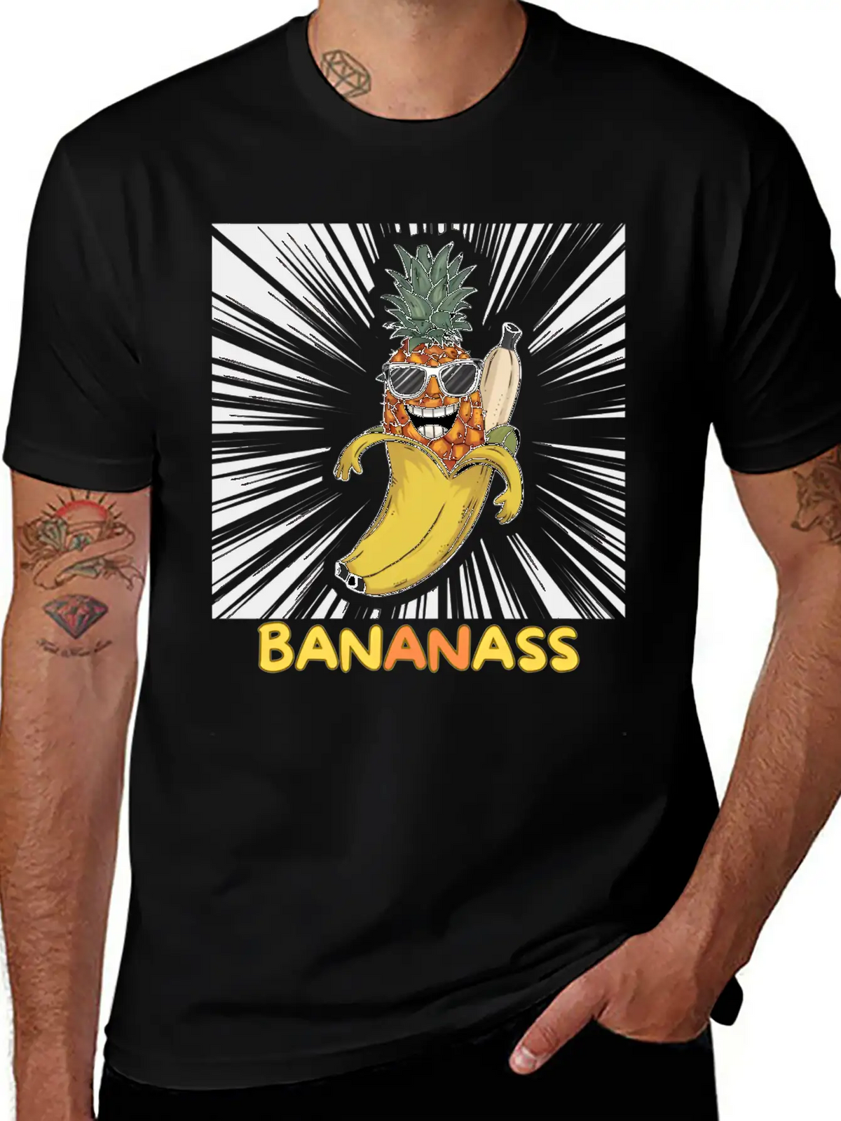 "Bananass"!! The Ultimate Fruit Mashup Comfortable Minimalist Graphic Tee – Summer Style Essential