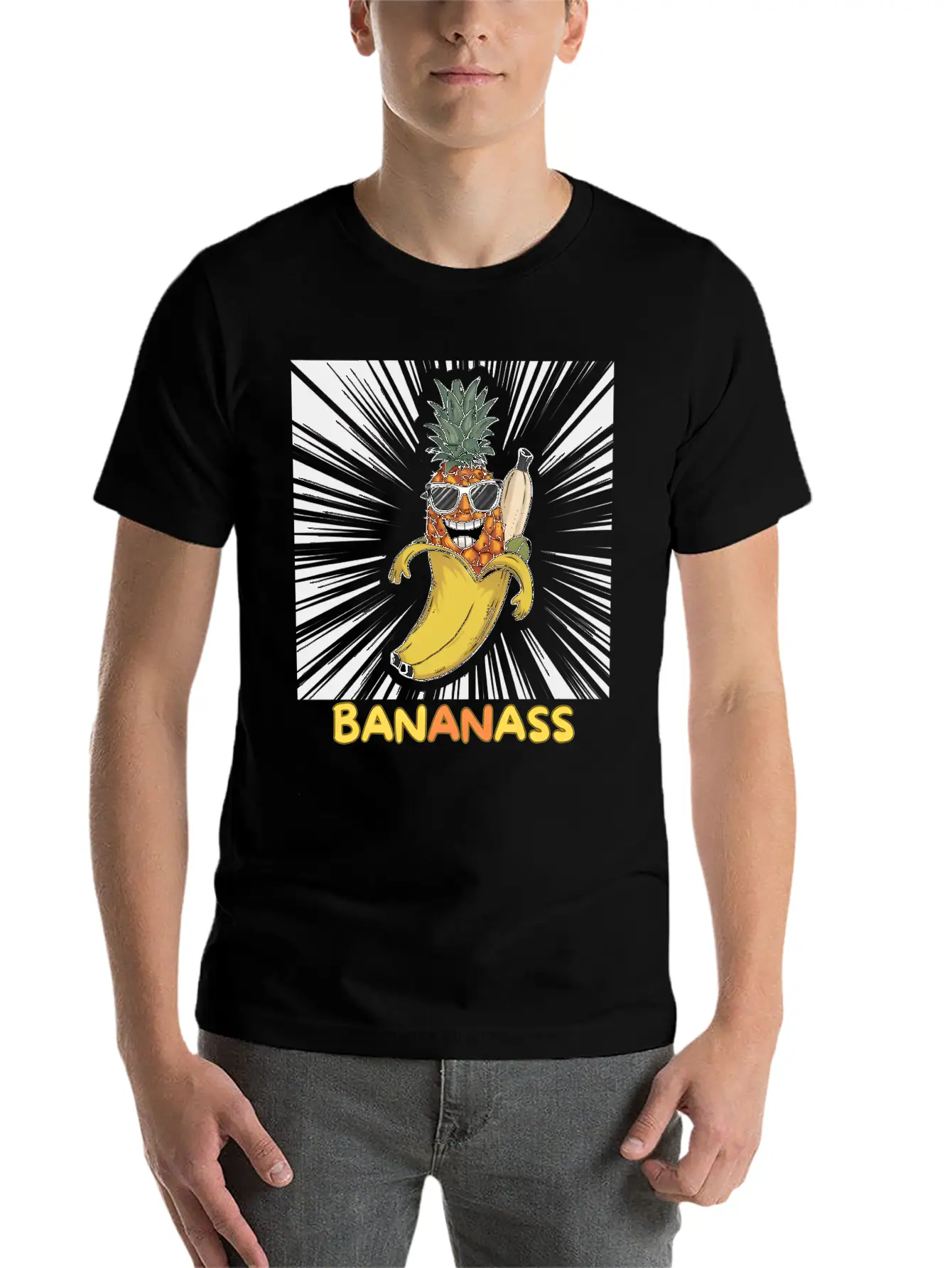 "Bananass"!! The Ultimate Fruit Mashup Comfortable Minimalist Graphic Tee – Summer Style Essential