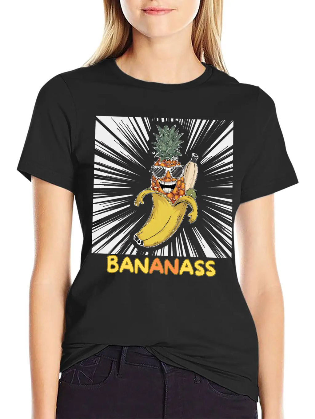 "Bananass"!! The Ultimate Fruit Mashup Comfortable Minimalist Graphic Tee – Summer Style Essential