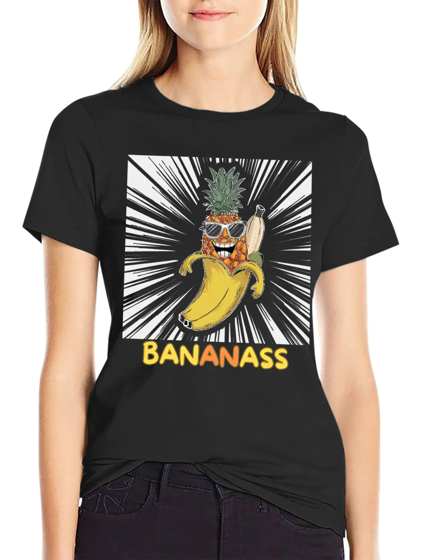 "Bananass"!! The Ultimate Fruit Mashup Comfortable Minimalist Graphic Tee – Summer Style Essential