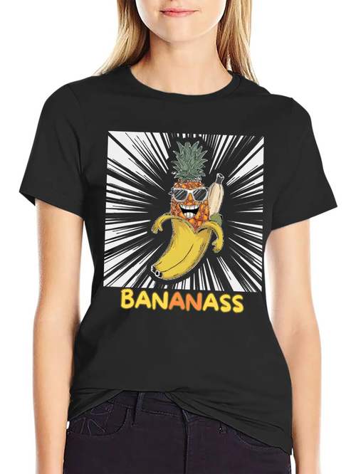 "Bananass"!! The Ultimate Fruit Mashup Comfortable Minimalist Graphic Tee – Summer Style Essential