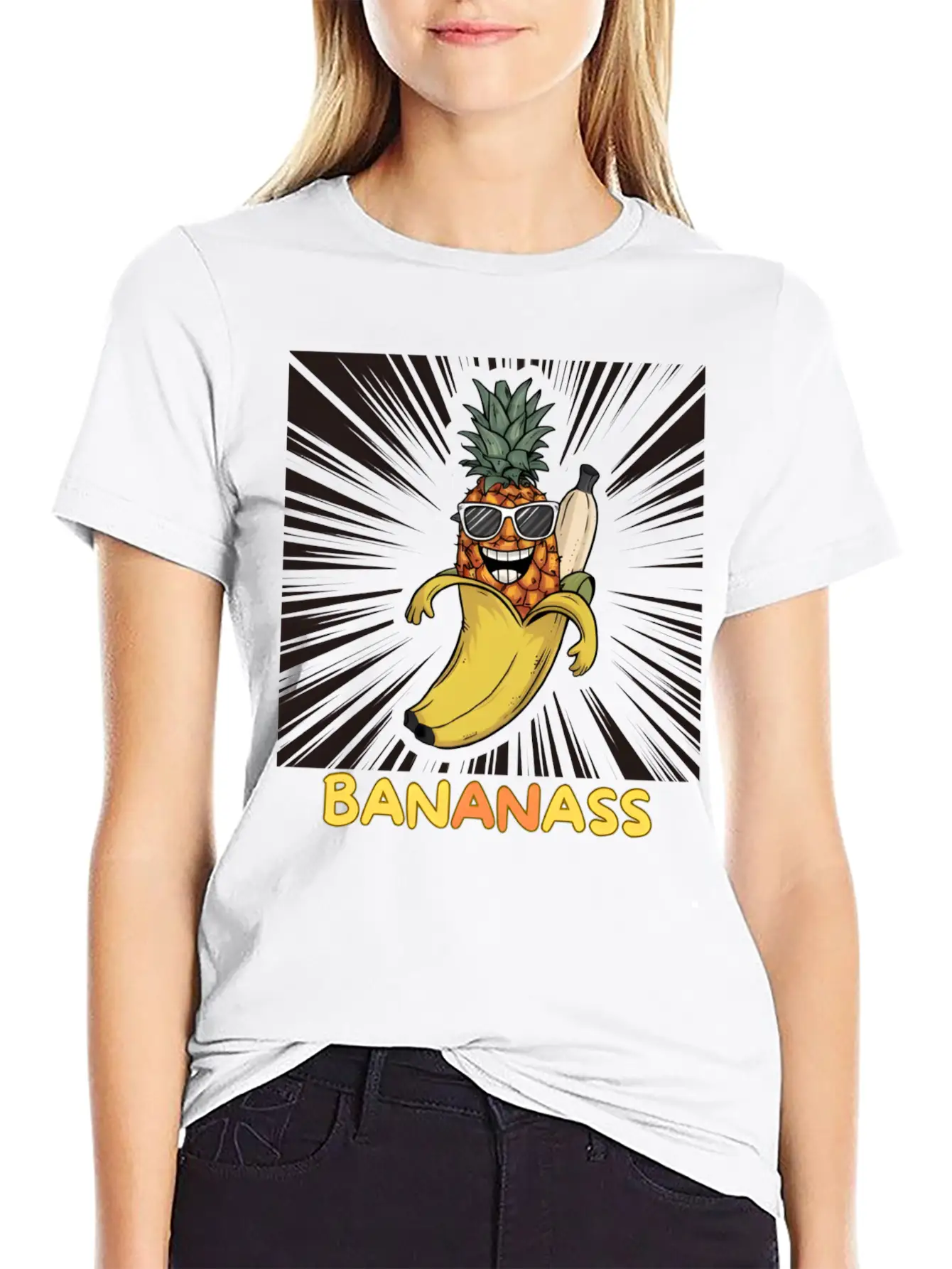 "Bananass"!! The Ultimate Fruit Mashup Comfortable Minimalist Graphic Tee – Summer Style Essential