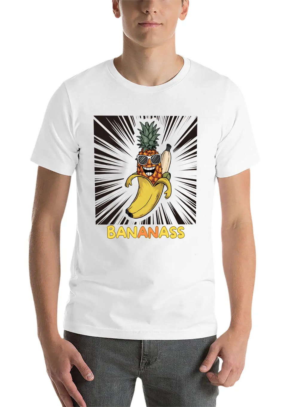 "Bananass"!! The Ultimate Fruit Mashup Comfortable Minimalist Graphic Tee – Summer Style Essential