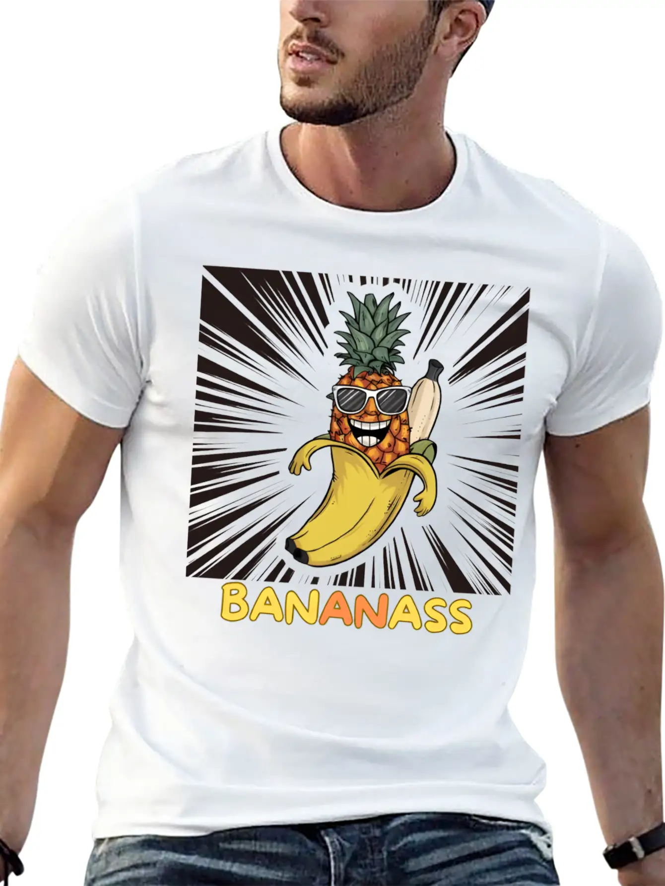 "Bananass"!! The Ultimate Fruit Mashup Comfortable Minimalist Graphic Tee – Summer Style Essential