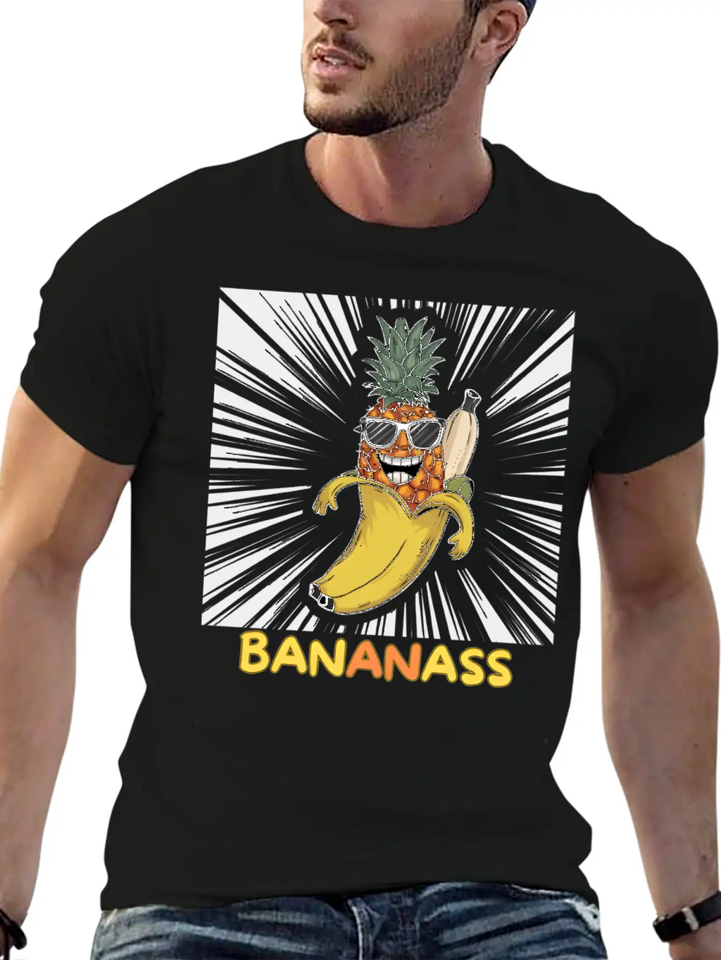 "Bananass"!! The Ultimate Fruit Mashup Comfortable Minimalist Graphic Tee – Summer Style Essential