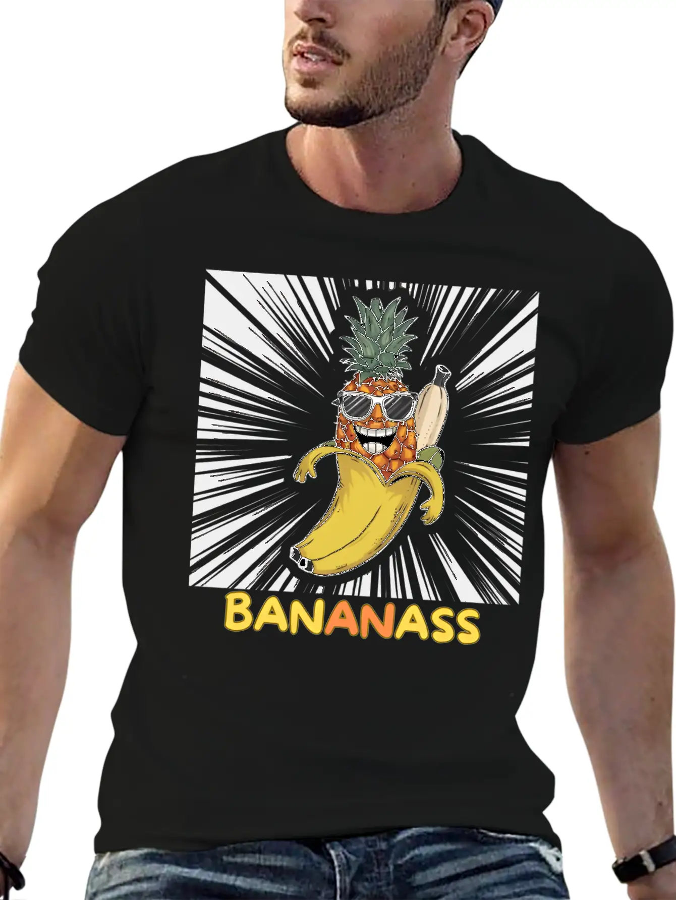 "Bananass"!! The Ultimate Fruit Mashup Comfortable Minimalist Graphic Tee – Summer Style Essential