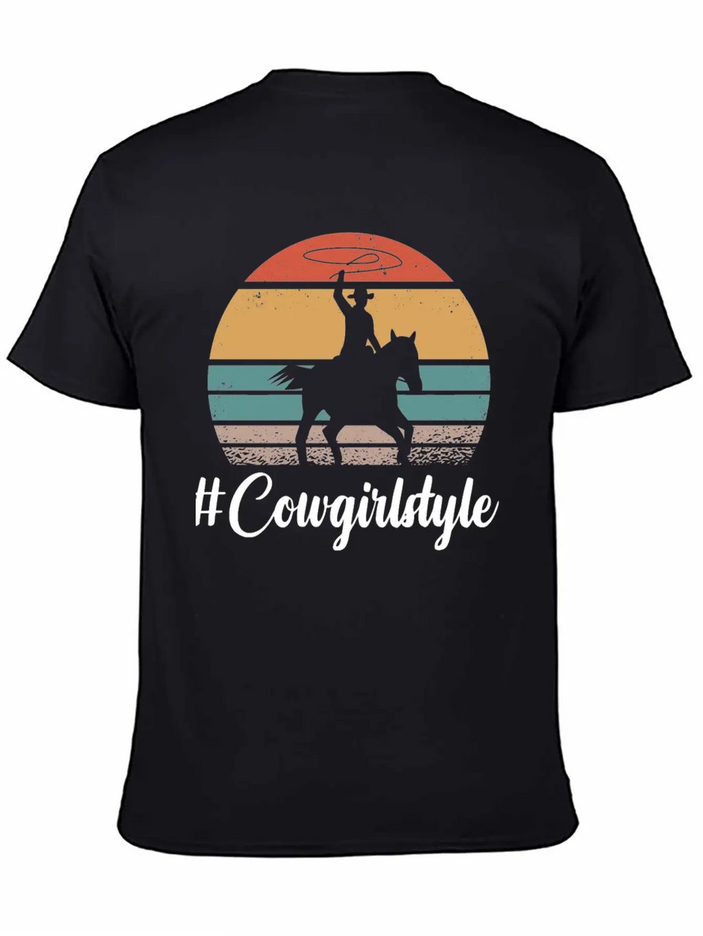 #COWGIRLSTYLE Motif For Cowgirls & Cowboys Unisex Short Sleeve Soft Cotton T-Shirt – Casual Everyday Wear