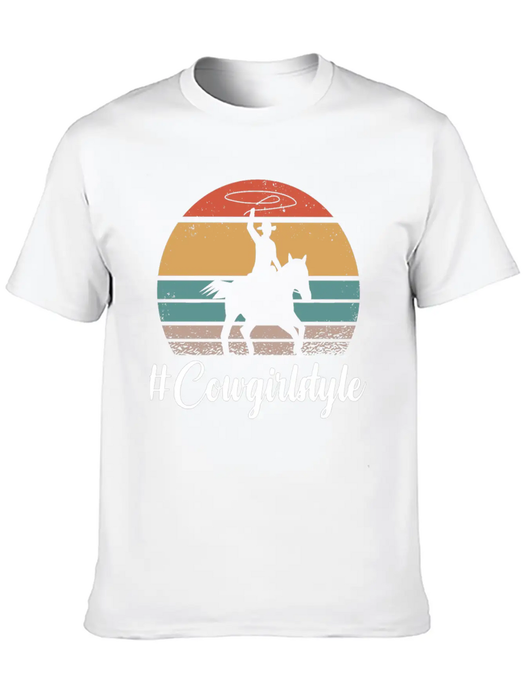 #COWGIRLSTYLE Motif For Cowgirls & Cowboys Unisex Short Sleeve Soft Cotton T-Shirt – Casual Everyday Wear