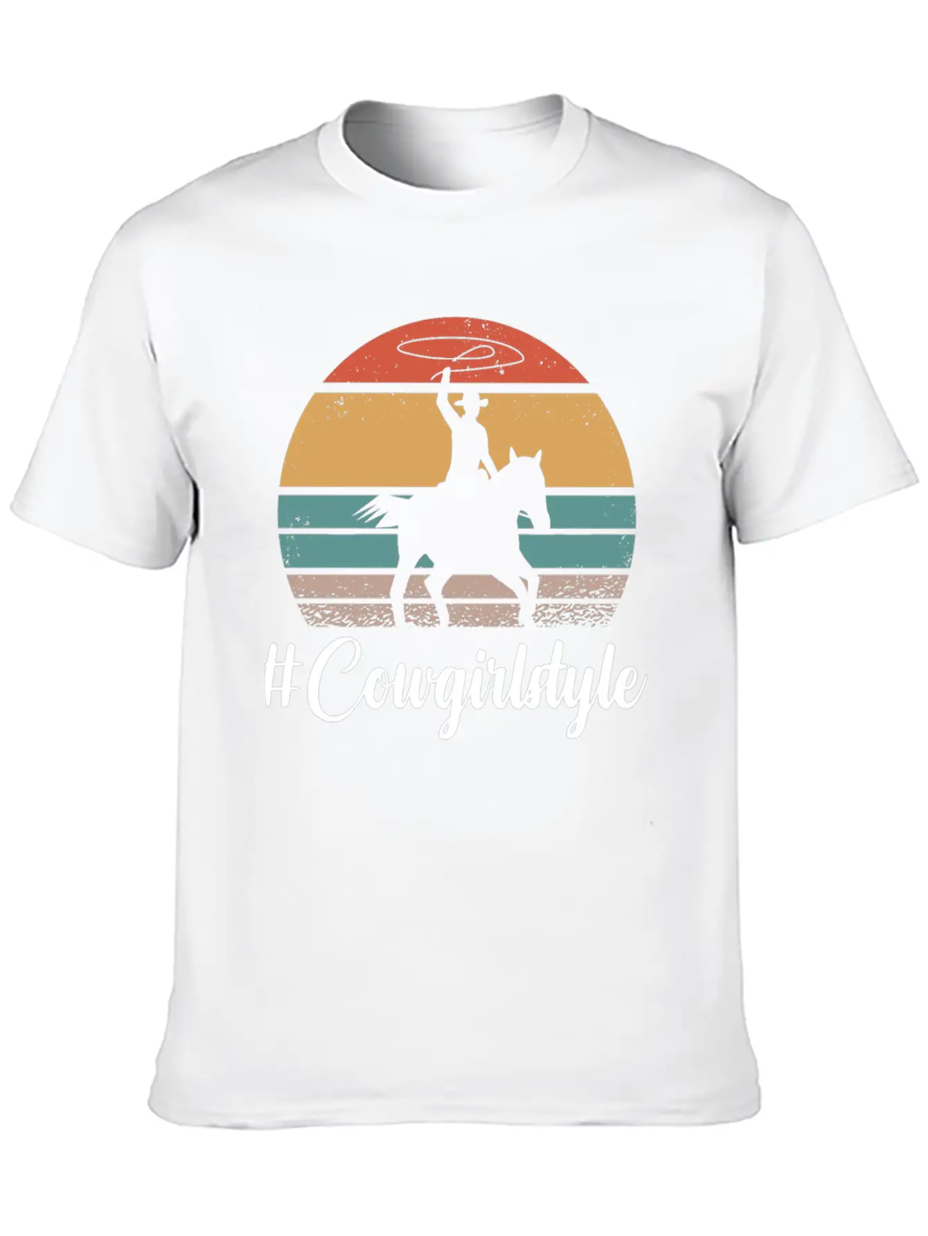 #COWGIRLSTYLE Motif For Cowgirls & Cowboys Unisex Short Sleeve Soft Cotton T-Shirt – Casual Everyday Wear