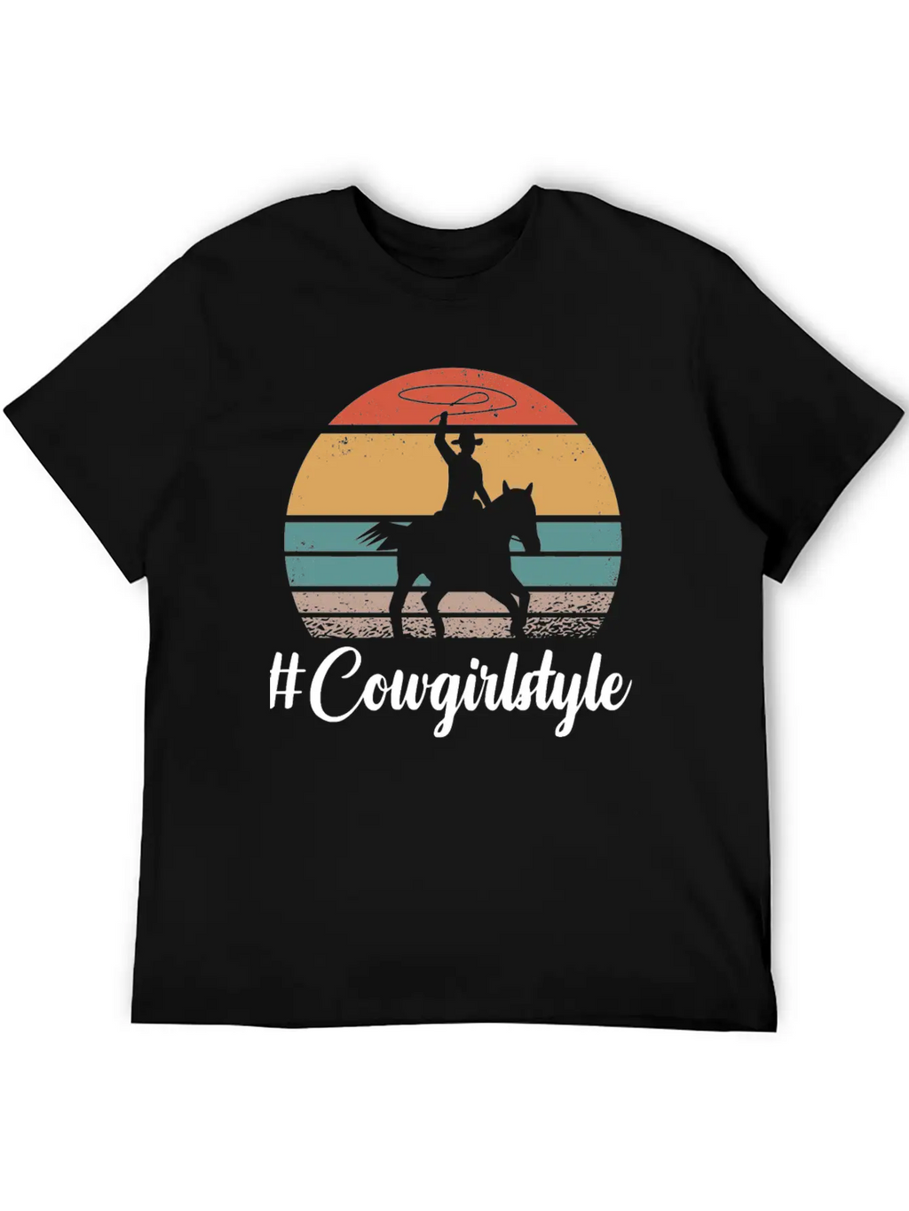 #COWGIRLSTYLE Motif For Cowgirls & Cowboys Unisex Short Sleeve Soft Cotton T-Shirt – Casual Everyday Wear