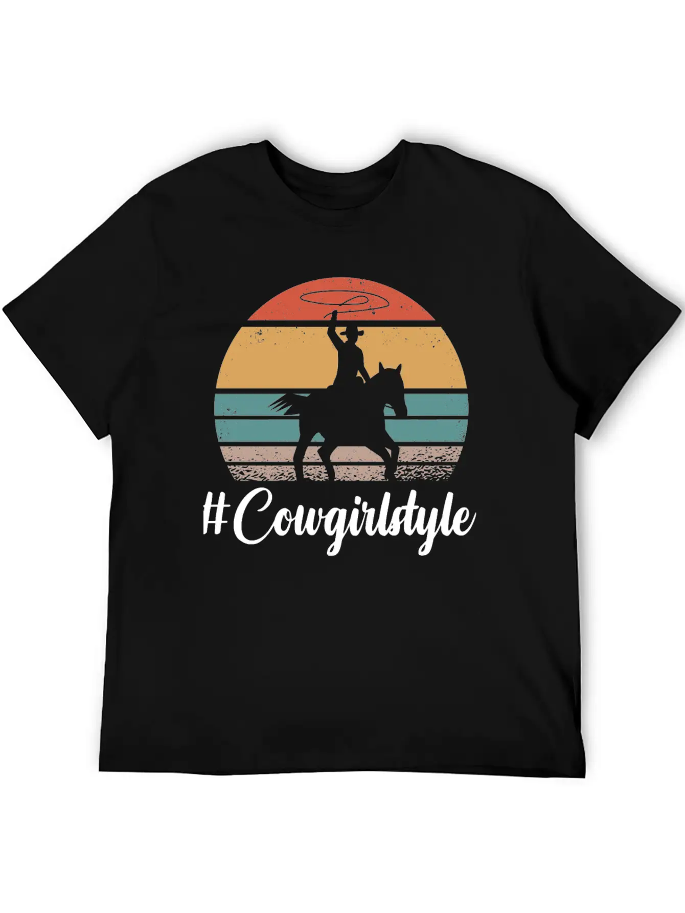 #COWGIRLSTYLE Motif For Cowgirls & Cowboys Unisex Short Sleeve Soft Cotton T-Shirt – Casual Everyday Wear