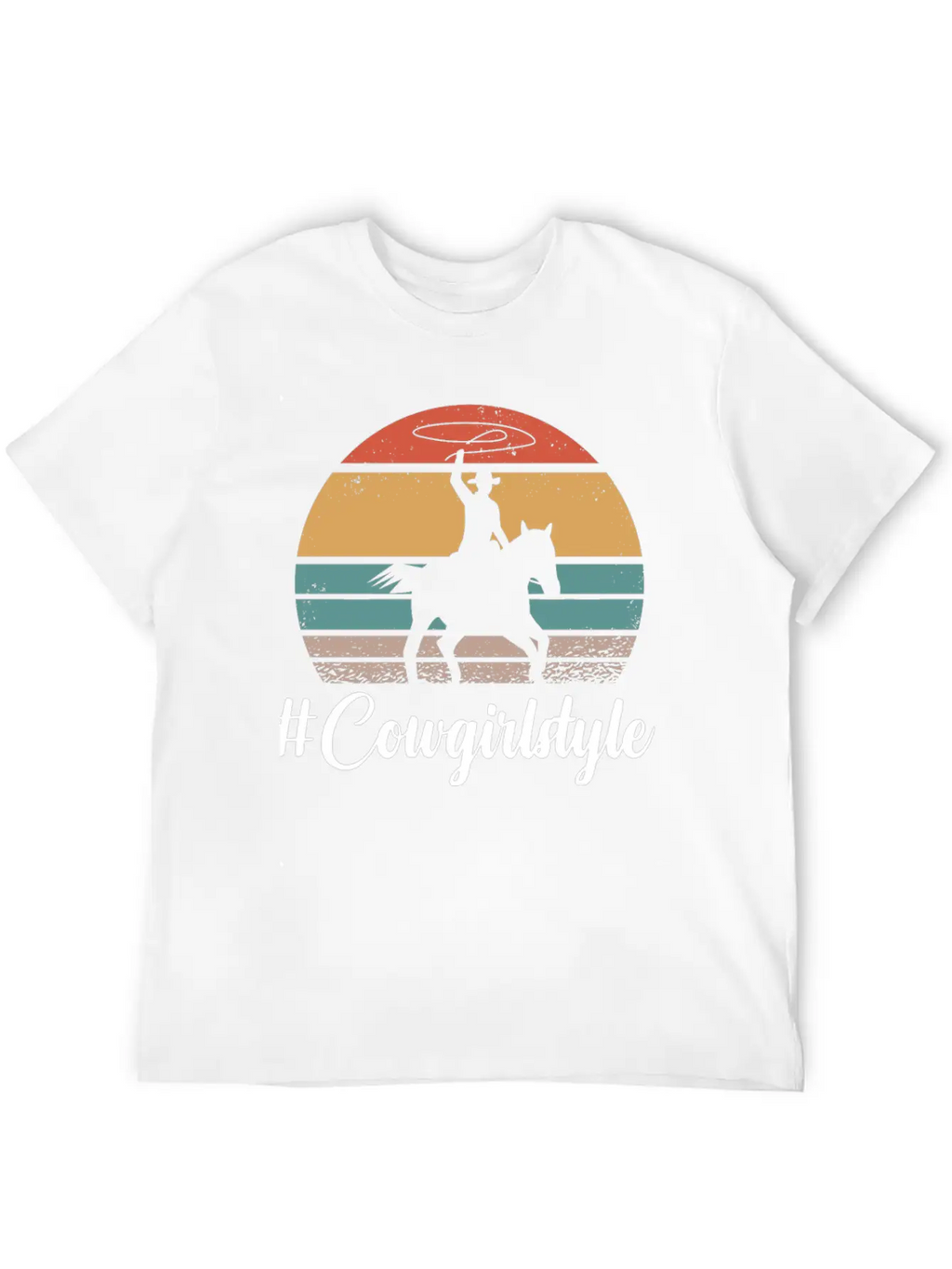 #COWGIRLSTYLE Motif For Cowgirls & Cowboys Unisex Short Sleeve Soft Cotton T-Shirt – Casual Everyday Wear