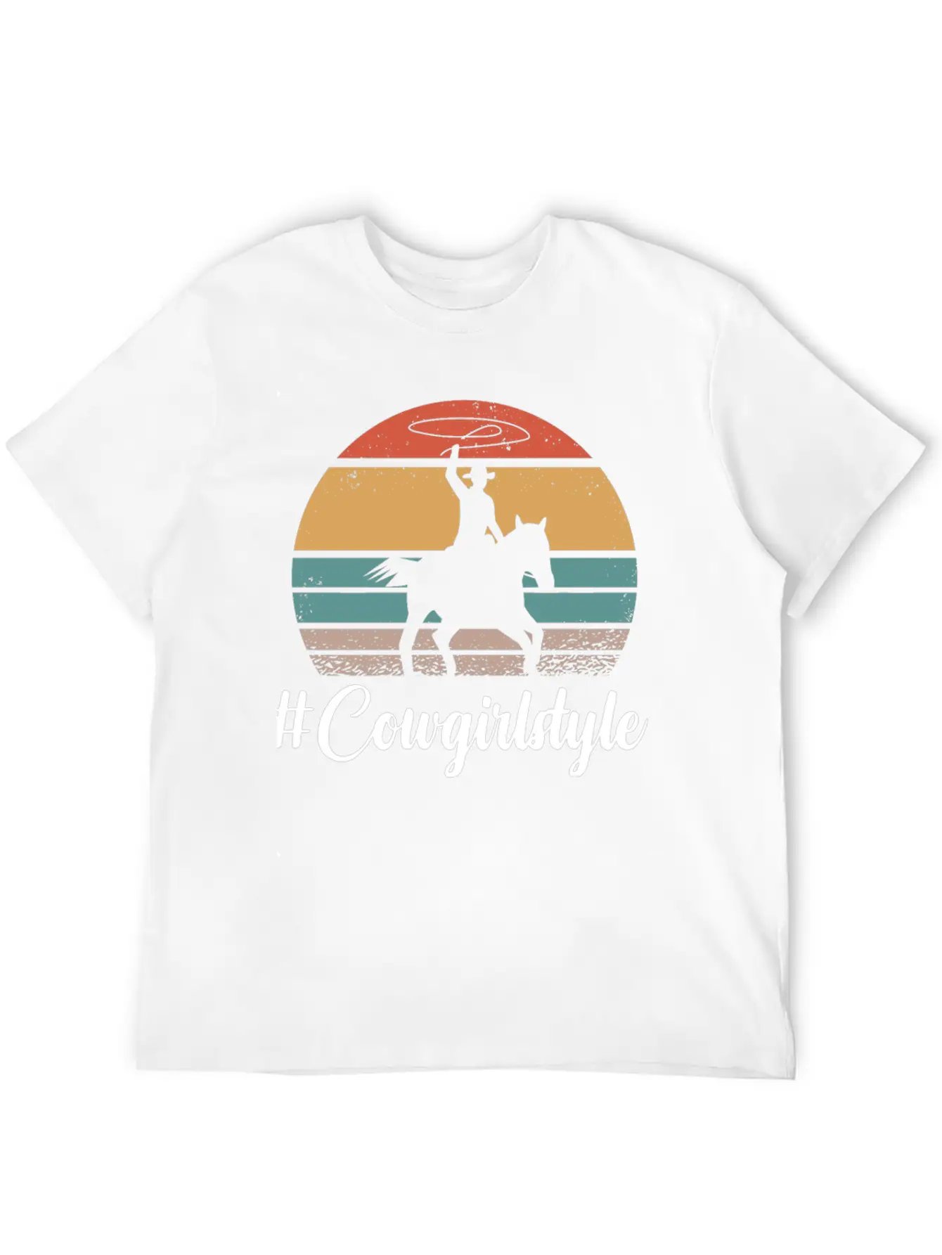 #COWGIRLSTYLE Motif For Cowgirls & Cowboys Unisex Short Sleeve Soft Cotton T-Shirt – Casual Everyday Wear