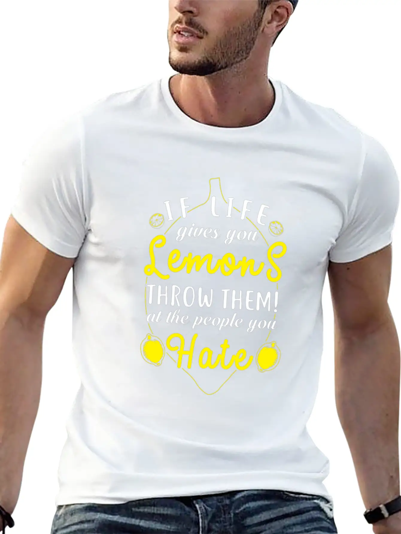 (Gift) If Life Gives You Lemons Throw Them Relaxed Everyday Tee – Lightweight And Durable Cotton