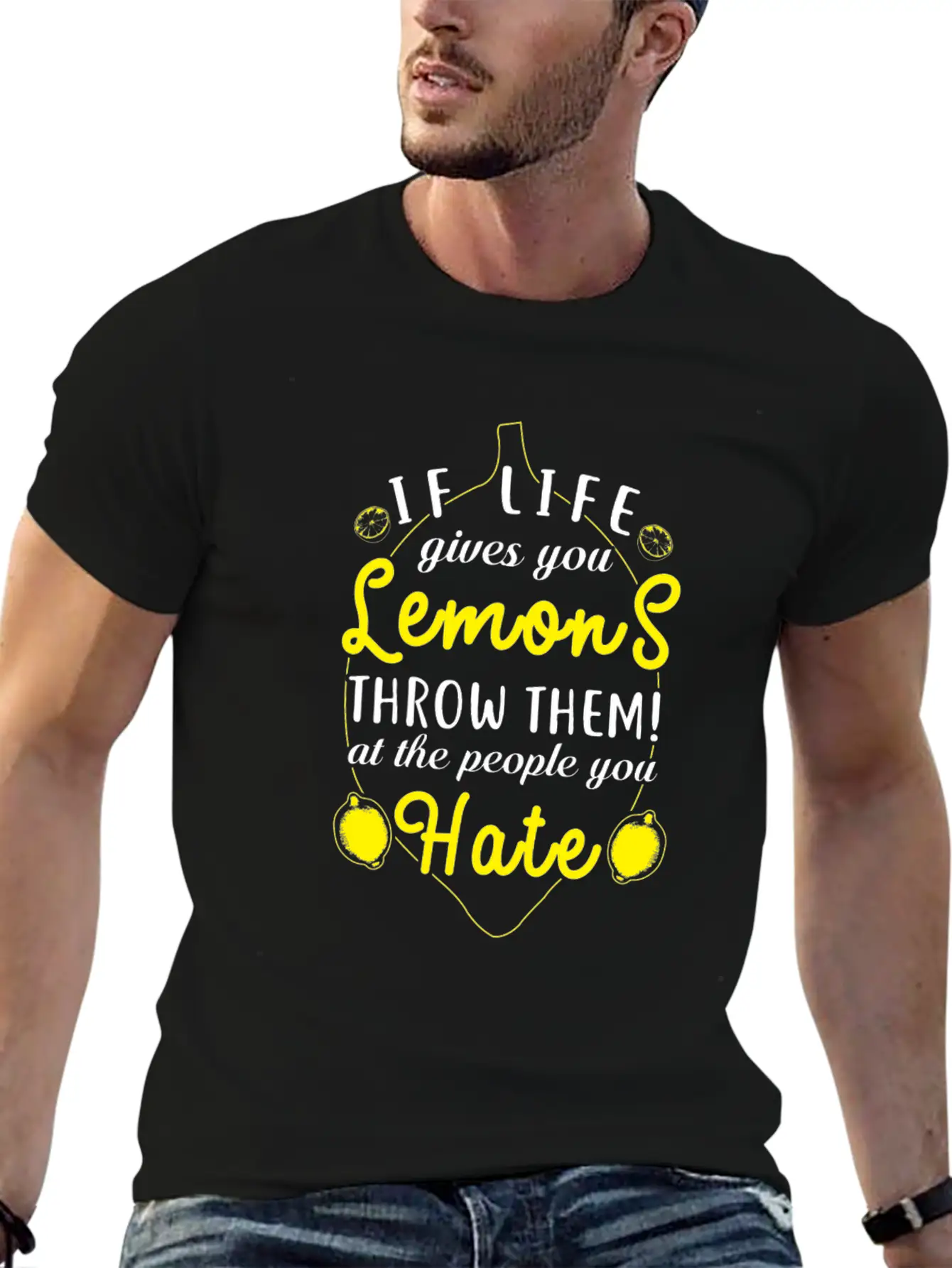 (Gift) If Life Gives You Lemons Throw Them Relaxed Everyday Tee – Lightweight And Durable Cotton