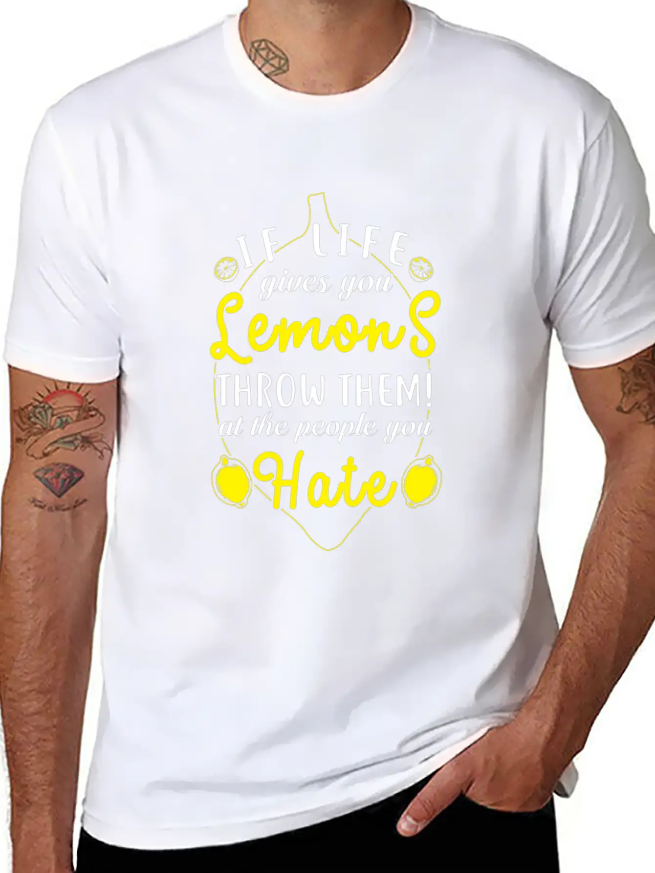 (Gift) If Life Gives You Lemons Throw Them Relaxed Everyday Tee – Lightweight And Durable Cotton