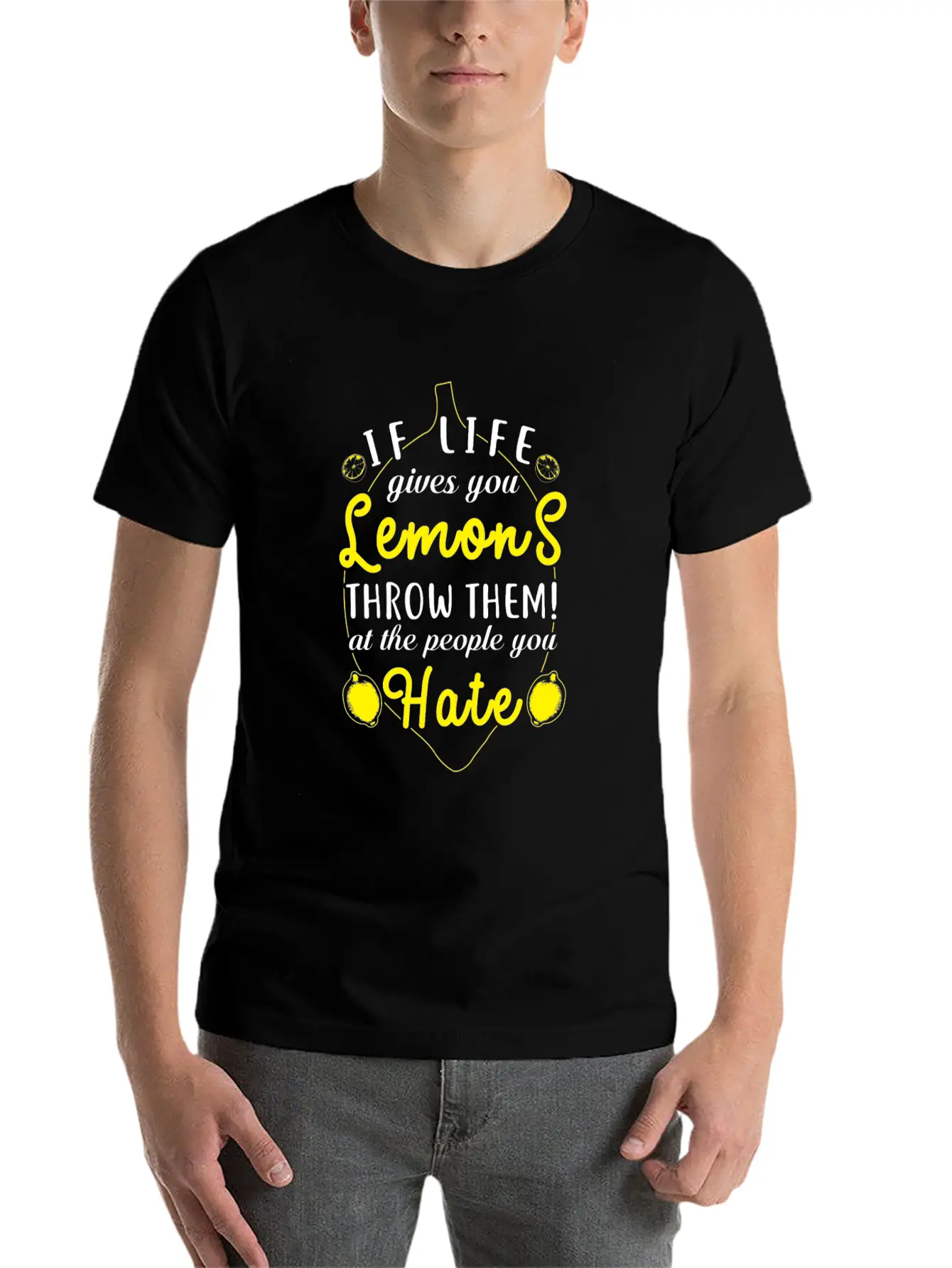 (Gift) If Life Gives You Lemons Throw Them Relaxed Everyday Tee – Lightweight And Durable Cotton