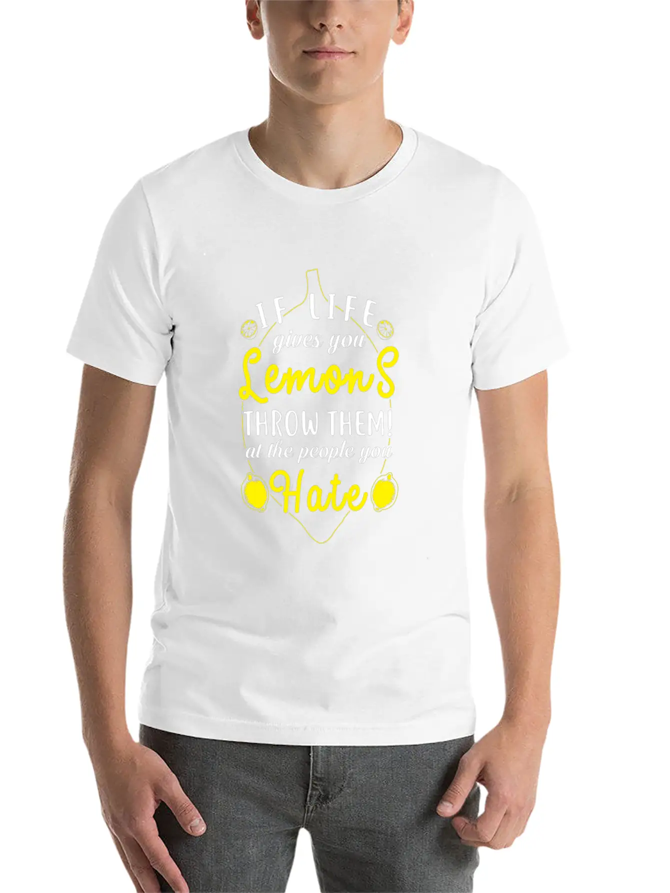 (Gift) If Life Gives You Lemons Throw Them Relaxed Everyday Tee – Lightweight And Durable Cotton