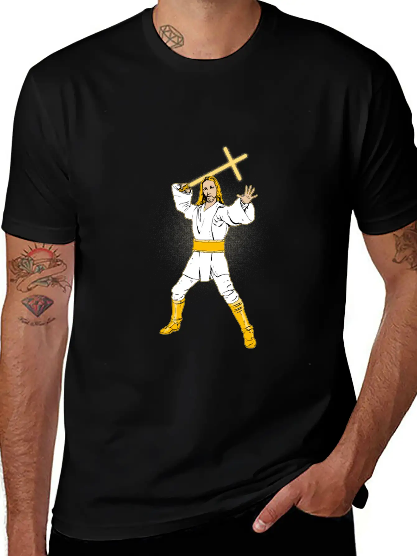(Gift) Jedi Jesus Comfortable Minimalist Graphic Tee – Summer Style Essential