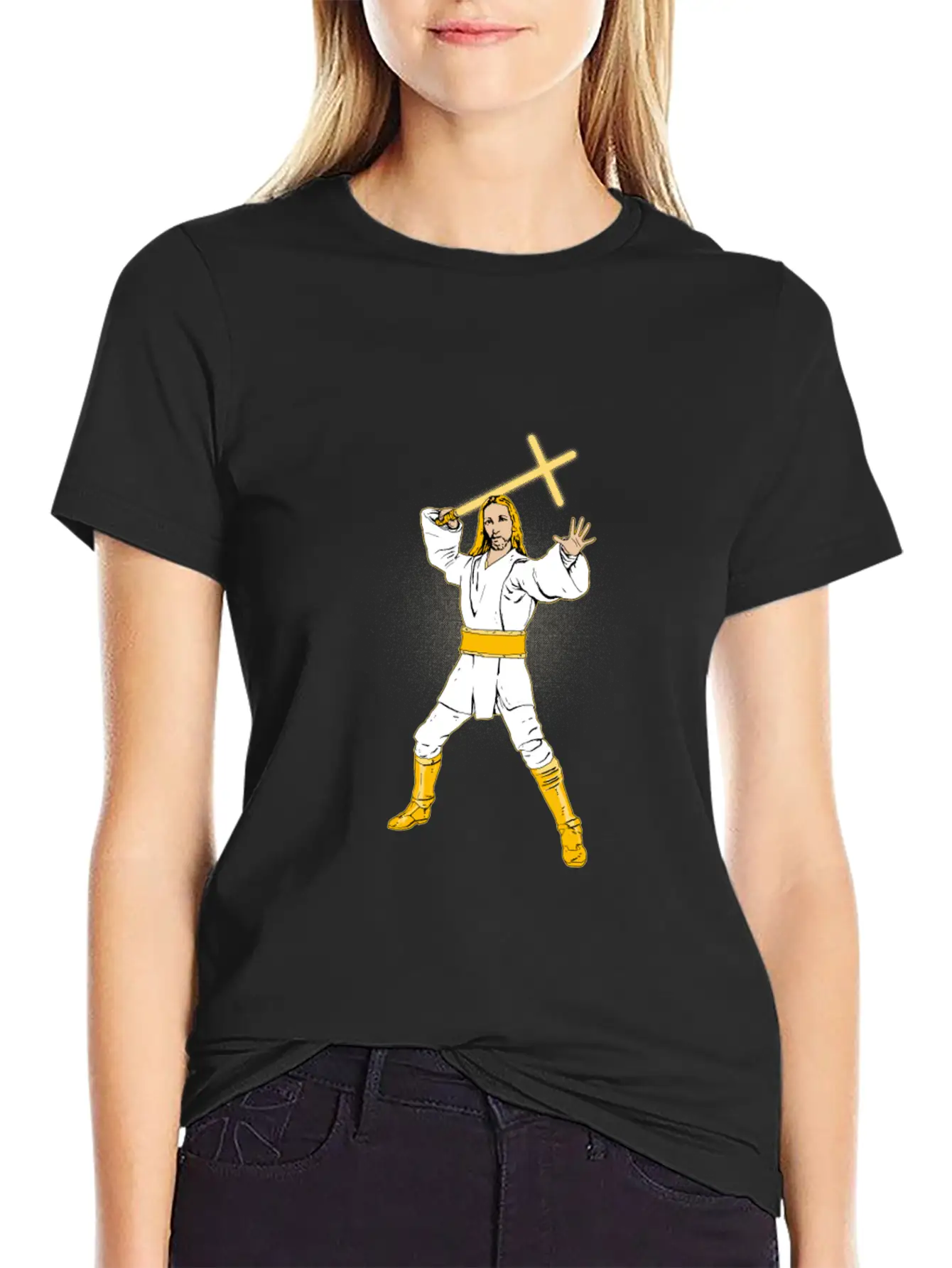 (Gift) Jedi Jesus Comfortable Minimalist Graphic Tee – Summer Style Essential