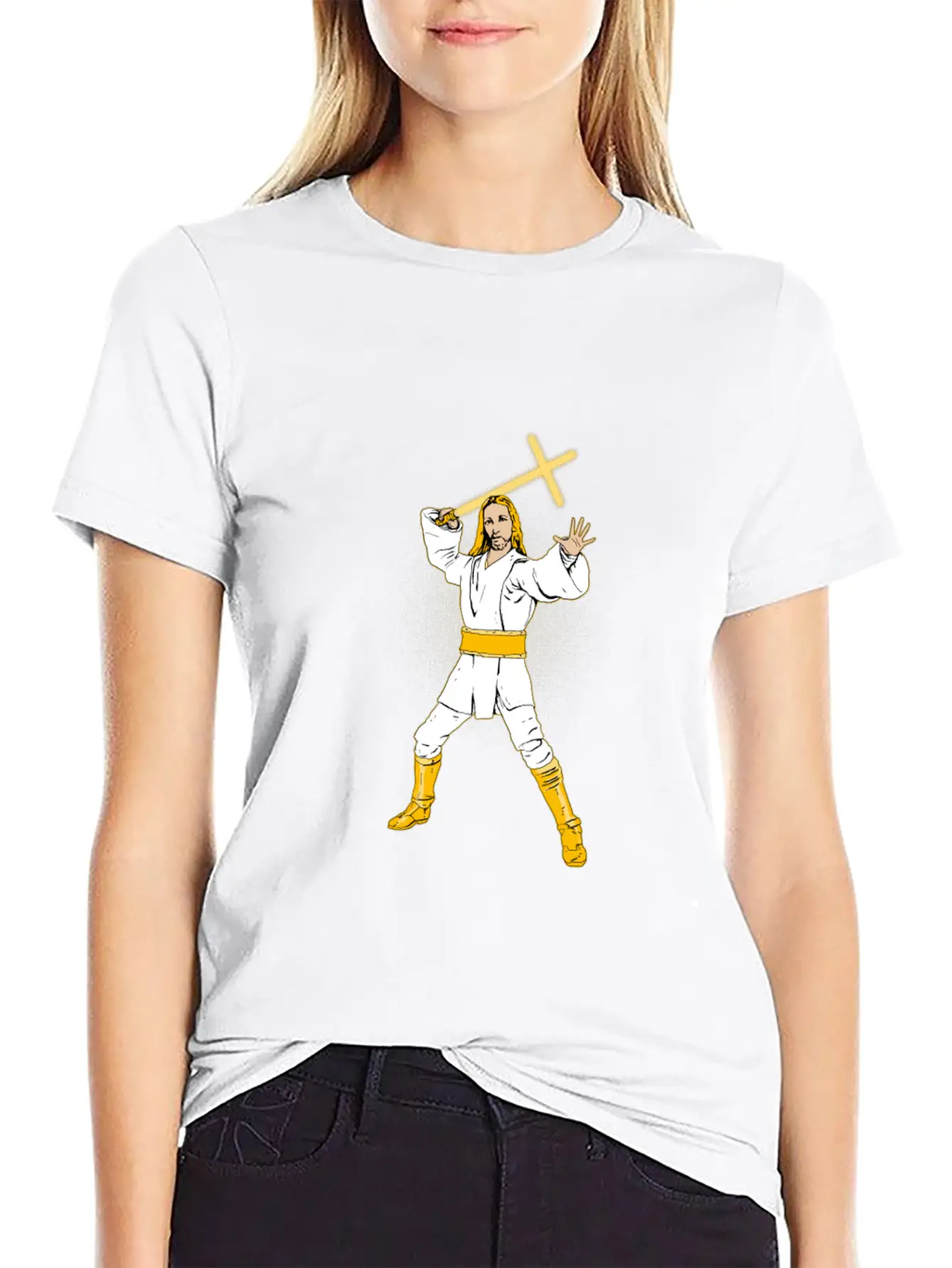 (Gift) Jedi Jesus Comfortable Minimalist Graphic Tee – Summer Style Essential