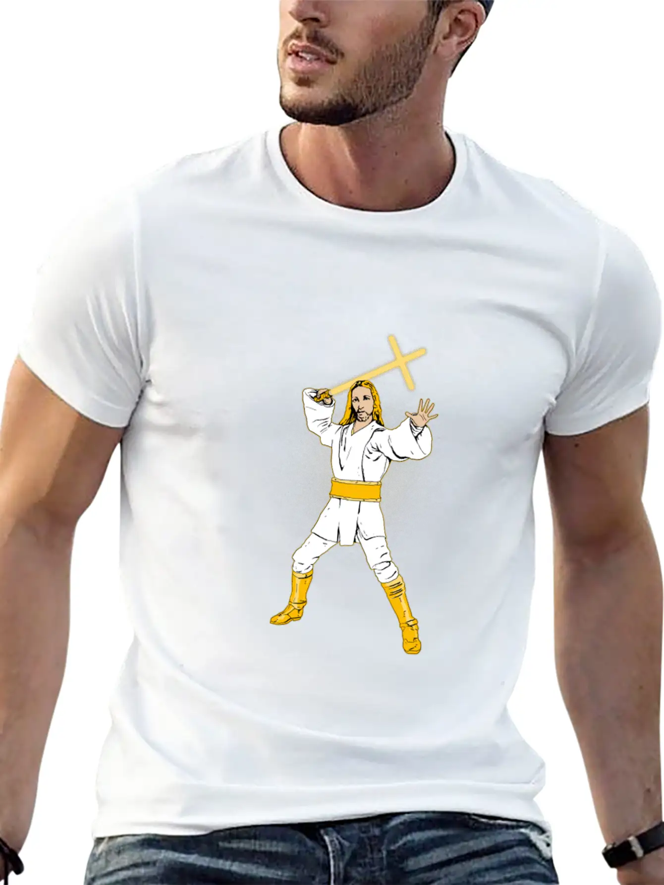 (Gift) Jedi Jesus Comfortable Minimalist Graphic Tee – Summer Style Essential