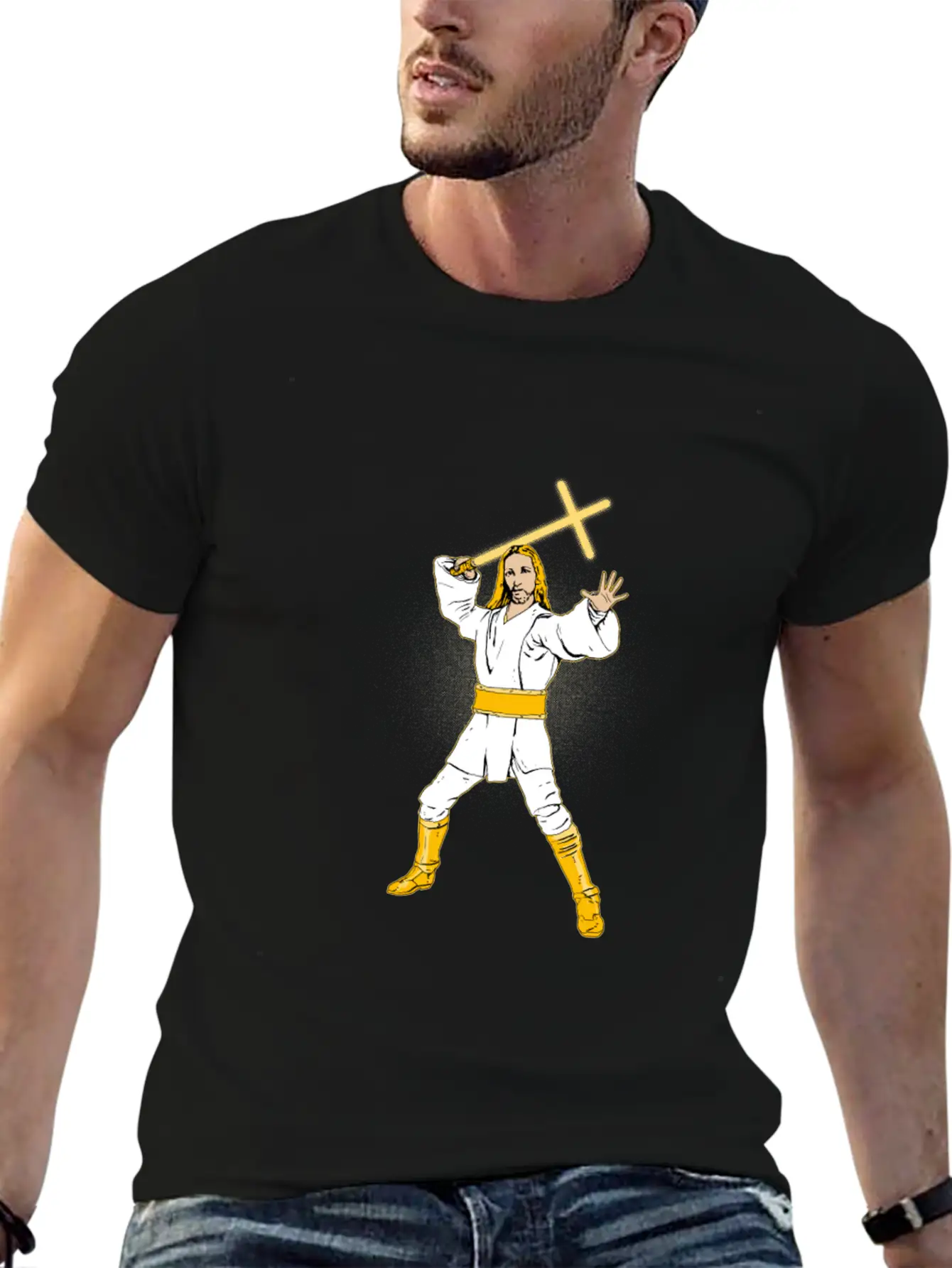 (Gift) Jedi Jesus Comfortable Minimalist Graphic Tee – Summer Style Essential