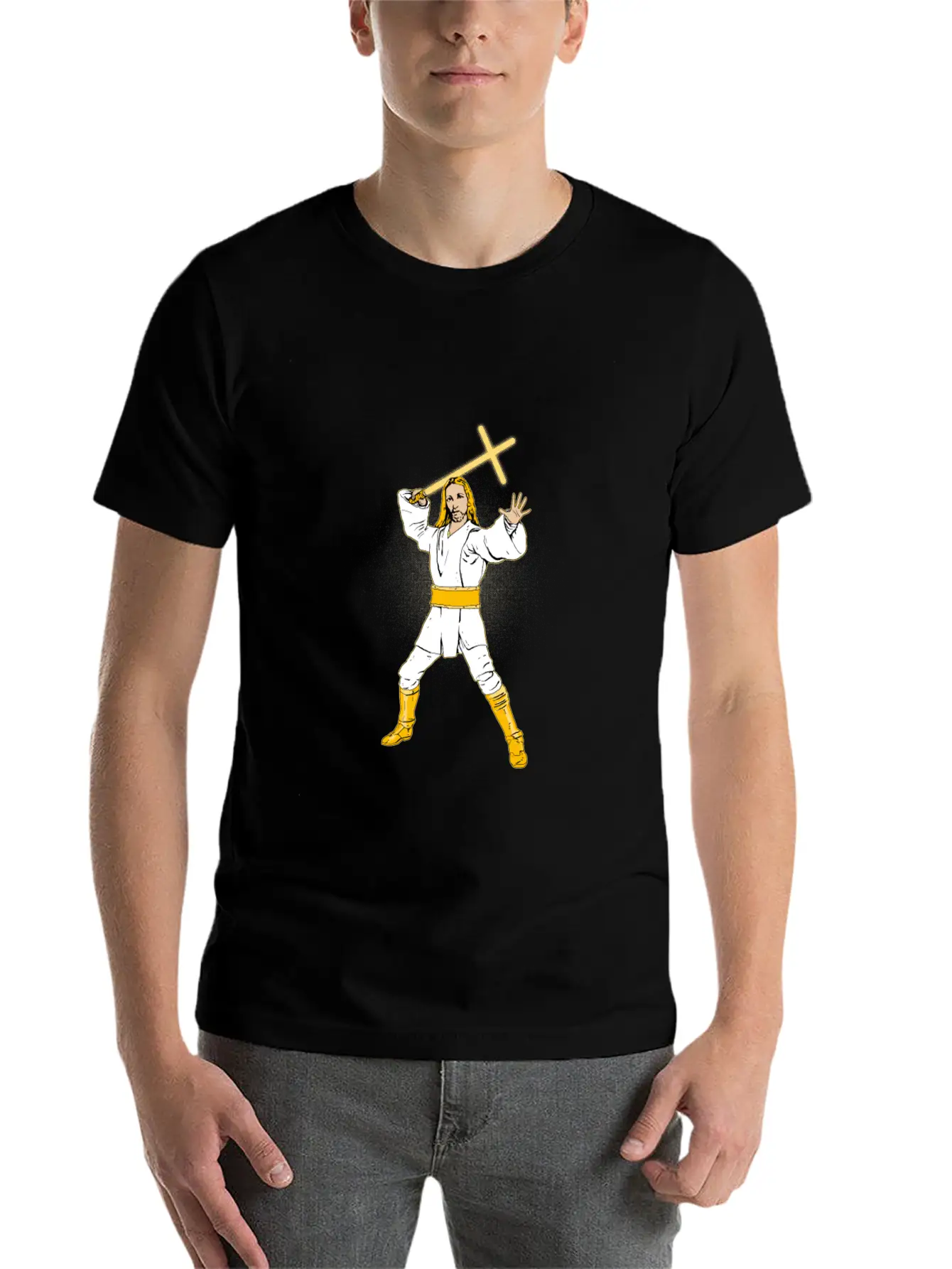 (Gift) Jedi Jesus Comfortable Minimalist Graphic Tee – Summer Style Essential
