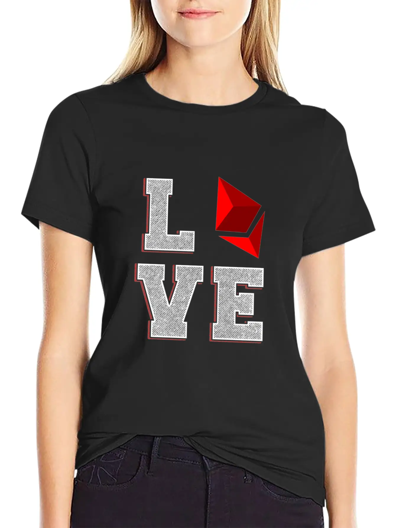 (Gift) Love Ethereum Essential Unisex Summer Tee – Soft Cotton Casual Fit