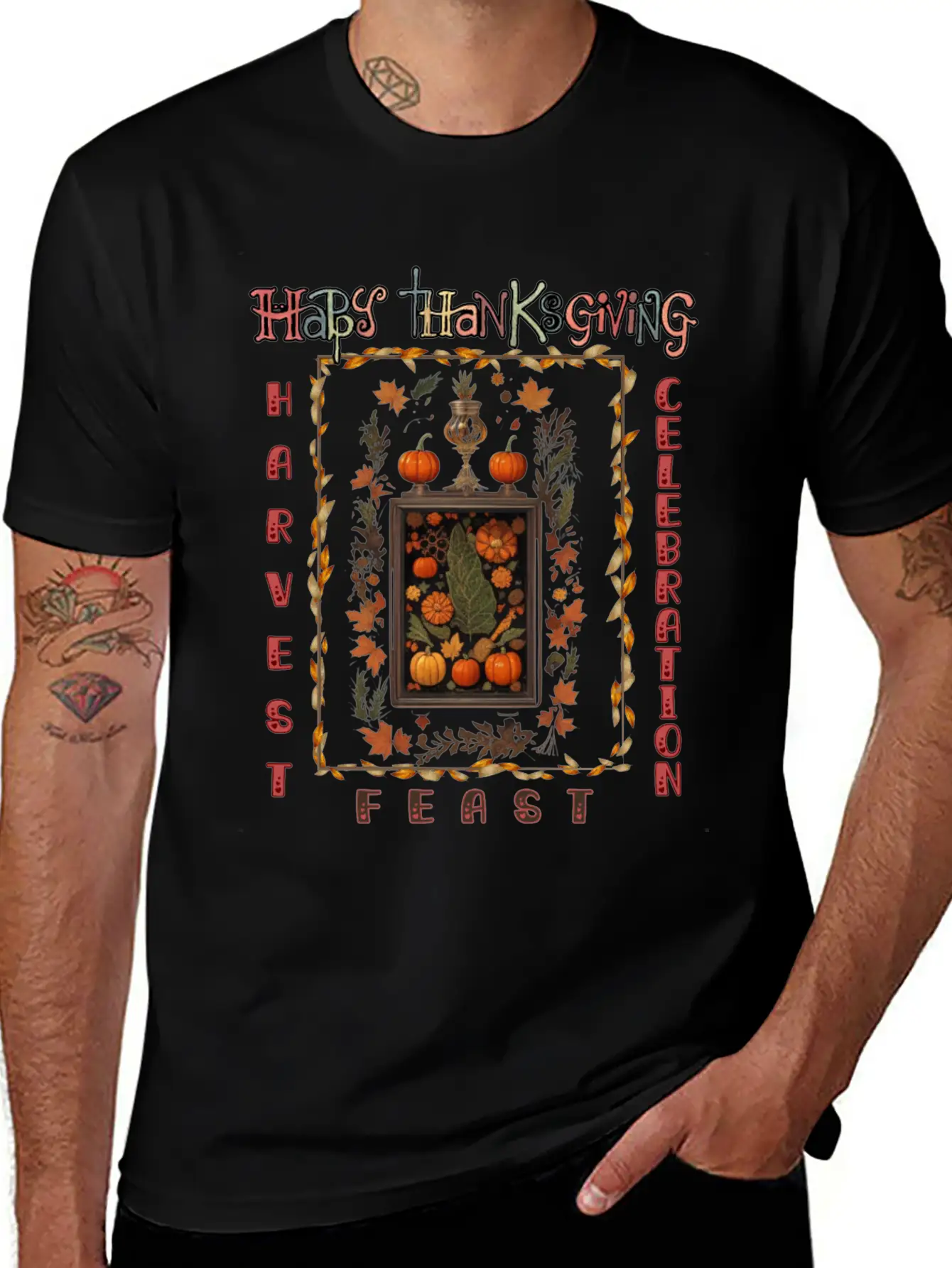"Harvest Feast Delight" Comfortable Minimalist Graphic Tee – Summer Style Essential