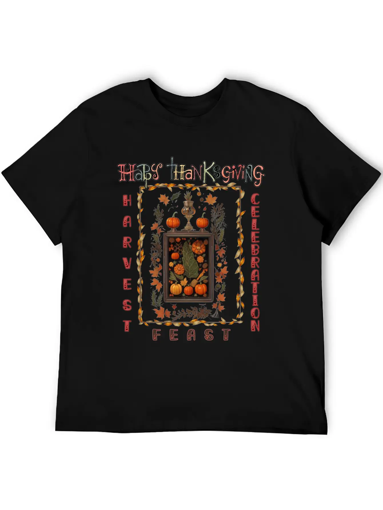 "Harvest Feast Delight" Comfortable Minimalist Graphic Tee – Summer Style Essential