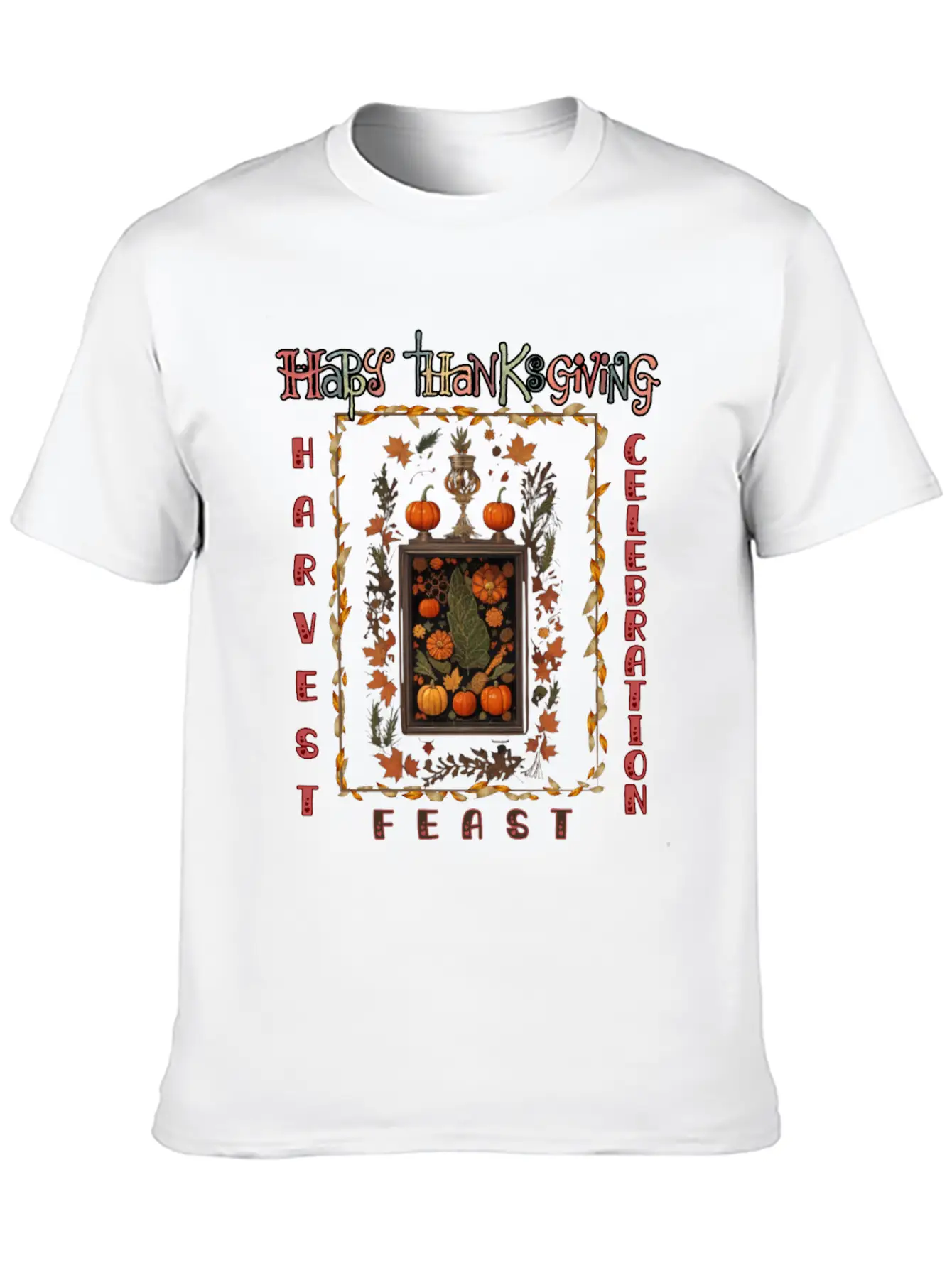 "Harvest Feast Delight" Comfortable Minimalist Graphic Tee – Summer Style Essential