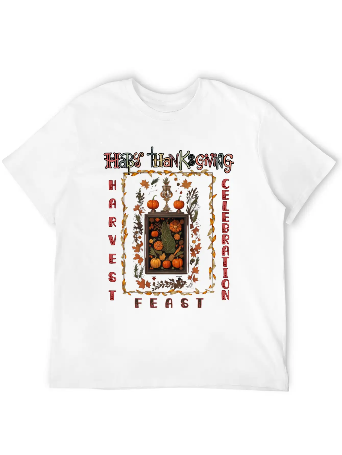 "Harvest Feast Delight" Comfortable Minimalist Graphic Tee – Summer Style Essential