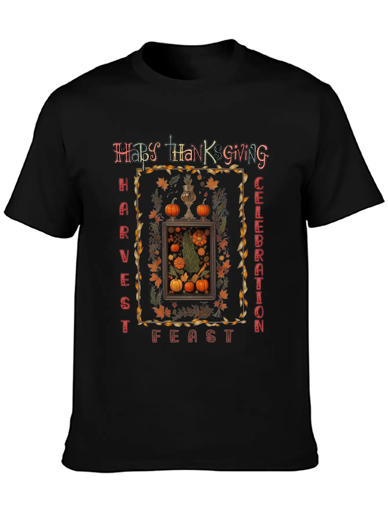 "Harvest Feast Delight" Comfortable Minimalist Graphic Tee – Summer Style Essential