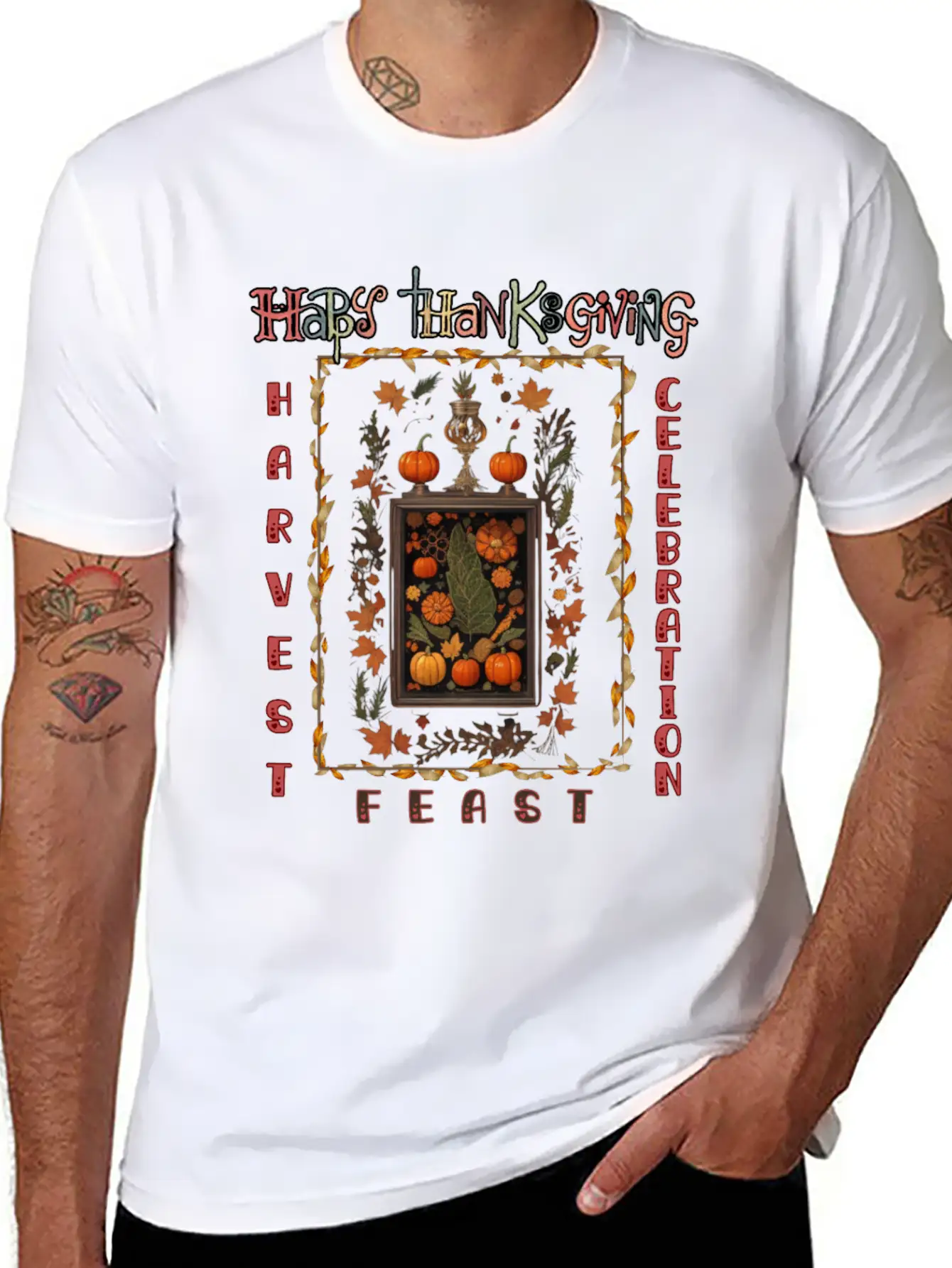 "Harvest Feast Delight" Comfortable Minimalist Graphic Tee – Summer Style Essential