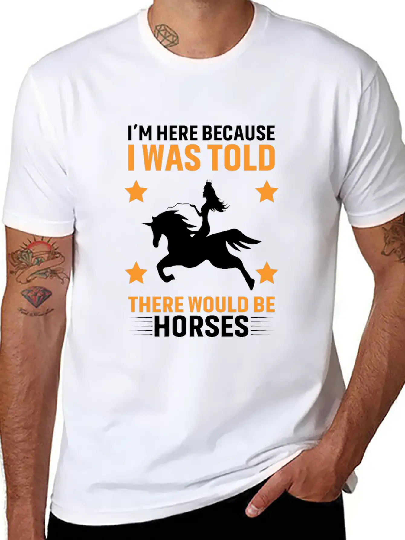 Horses Lover Design, Horse Quote Sayings Unisex Casual T-Shirt – Clean Design For Daily Comfort