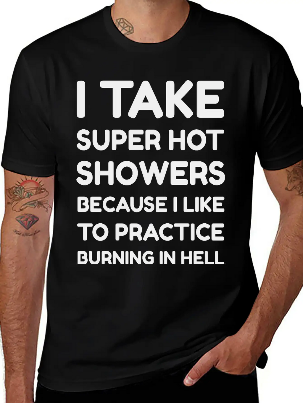 I Take Super Hot Showers Unisex Casual T-Shirt – Clean Design For Daily Comfort