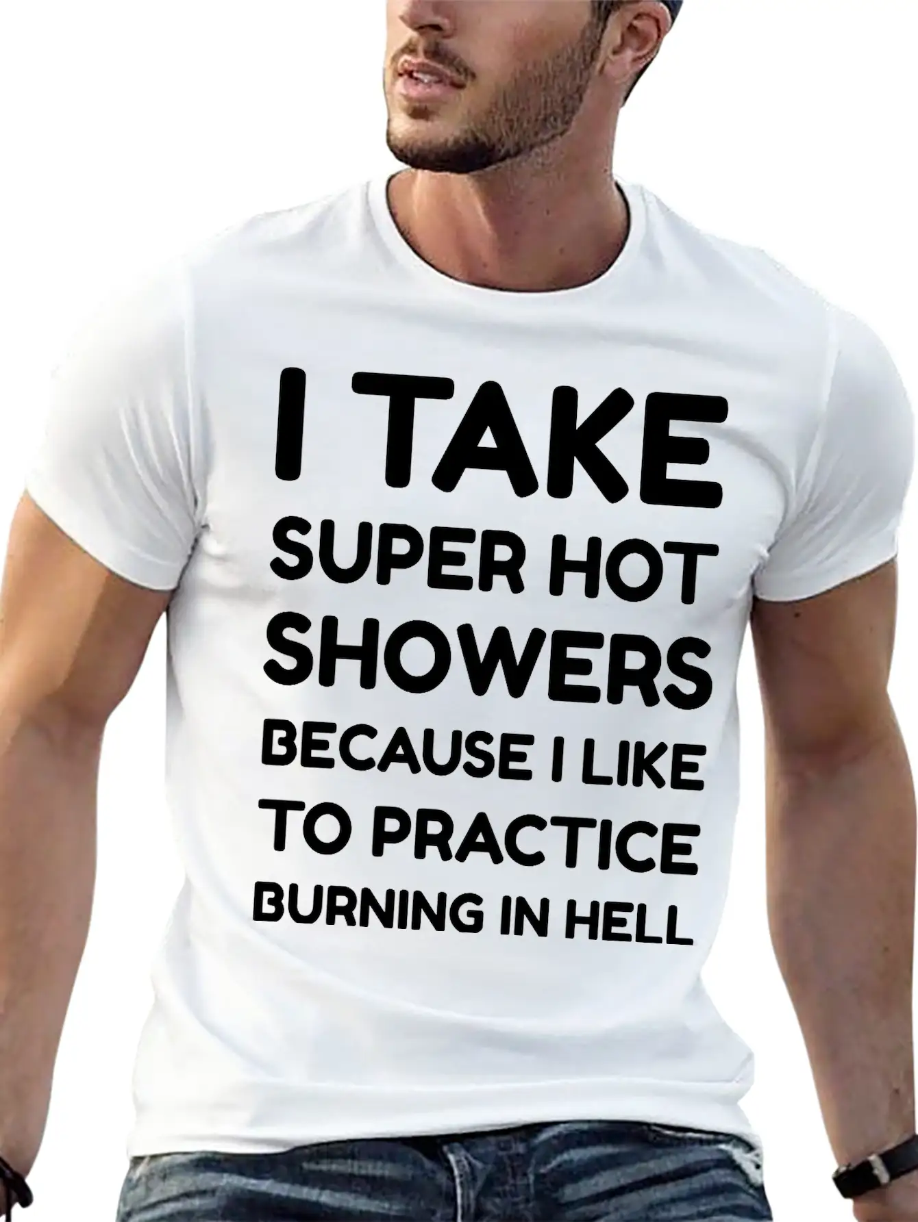 I Take Super Hot Showers Unisex Casual T-Shirt – Clean Design For Daily Comfort