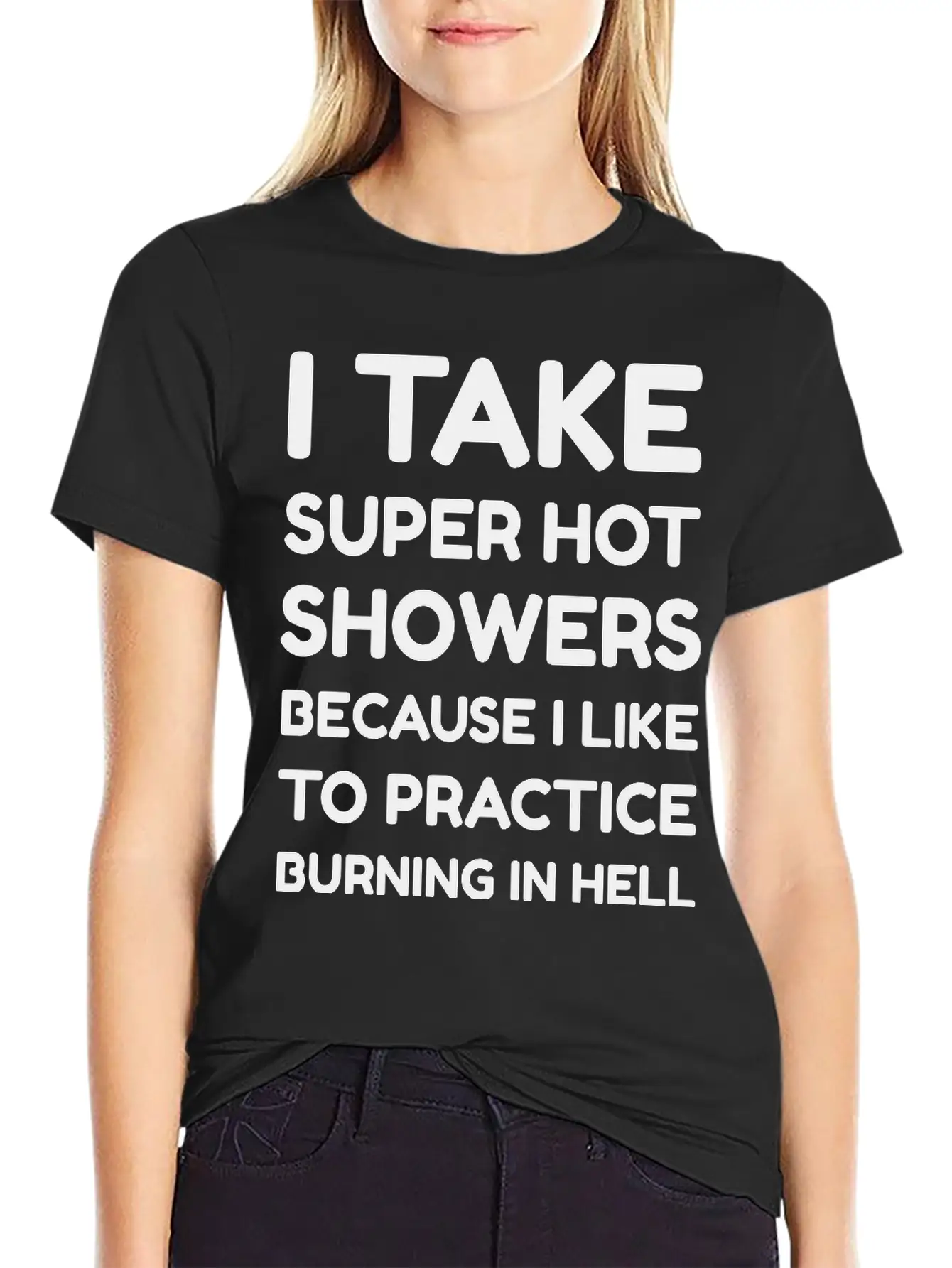 I Take Super Hot Showers Unisex Casual T-Shirt – Clean Design For Daily Comfort
