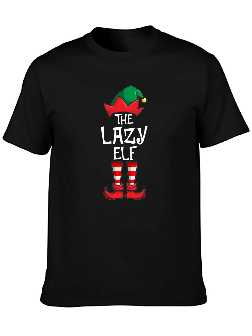 Lazy Elf Matching Family Christmas Unisex Casual T-Shirt – Clean Design For Daily Comfort
